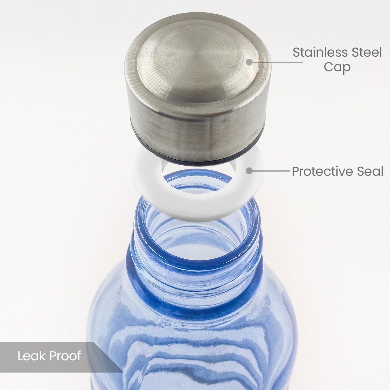 Red Butler Bottles Coloured Glass Bottle 750ml | 2pcs Set | Blue DGBT75A2 Redbutler