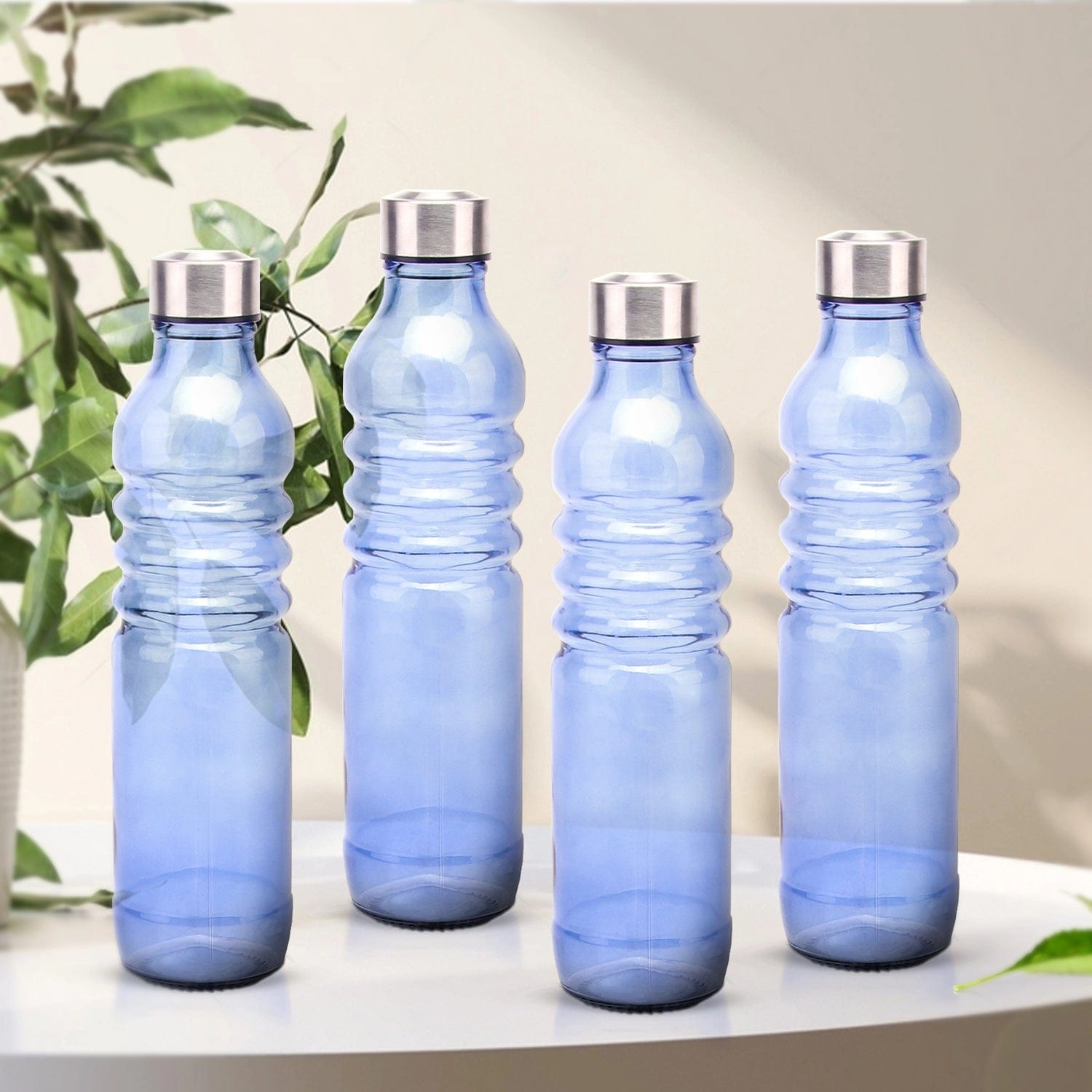 Red Butler Bottles Coloured Glass Bottle 750ml | 4pcs Set | Blue QGBT75A2 Redbutler