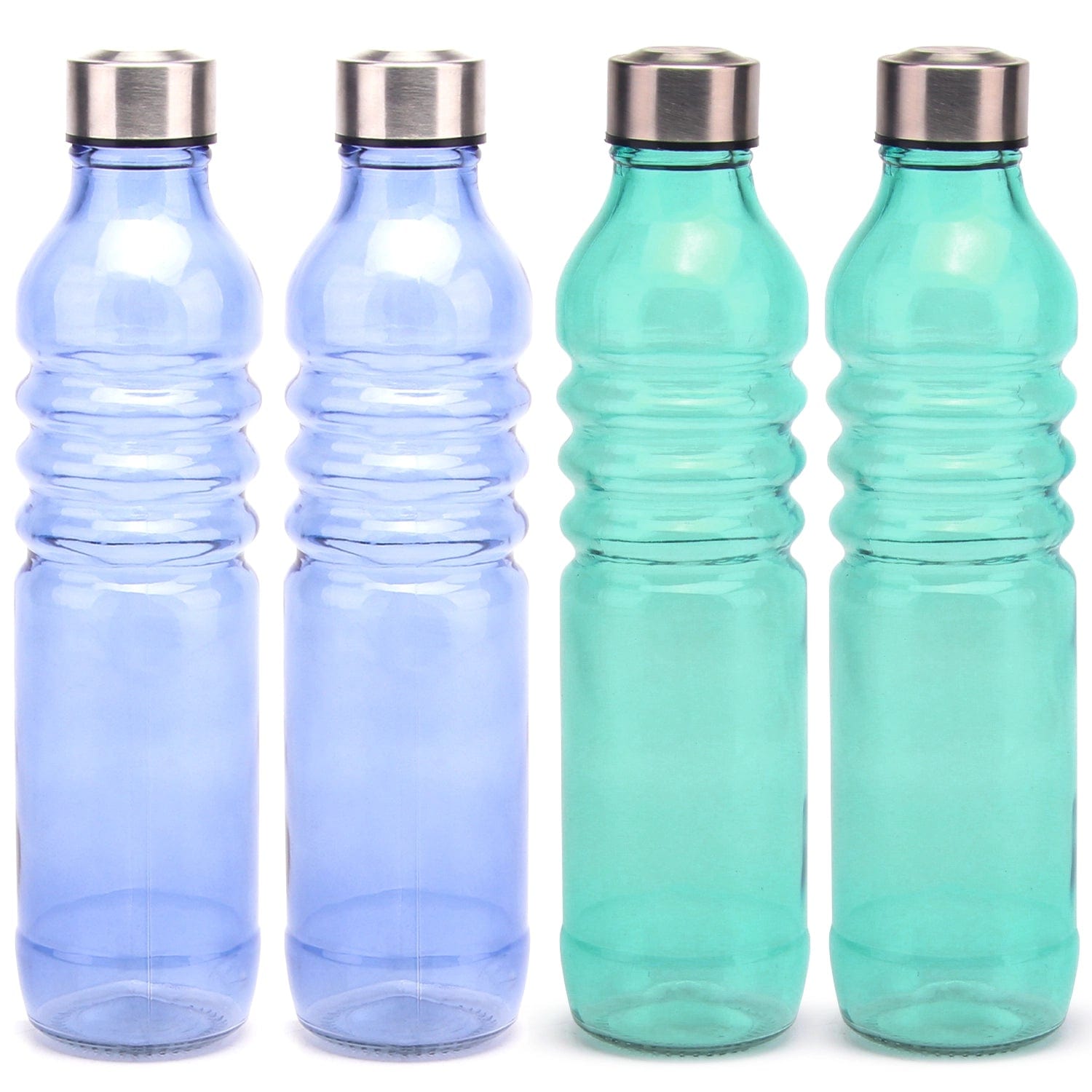 Red Butler Bottles Coloured Glass Bottle 750ml | 4pcs Set | Green & Blue QGBT75A3 Redbutler