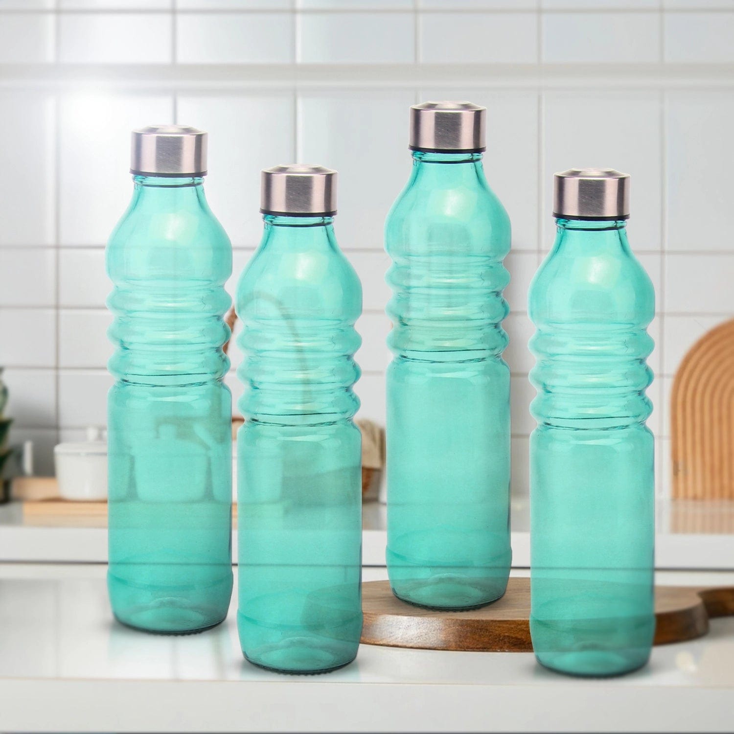 Red Butler Bottles Coloured Glass Bottle 750ml | 4pcs Set | Green QGBT75A1 Redbutler