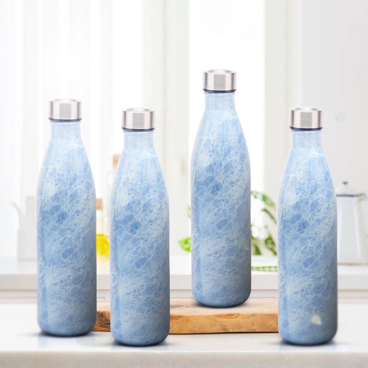 Red Butler Bottles Decorative Glass Bottle 1000ml | 4pcs Set | Blue QGBF10A2 Redbutler