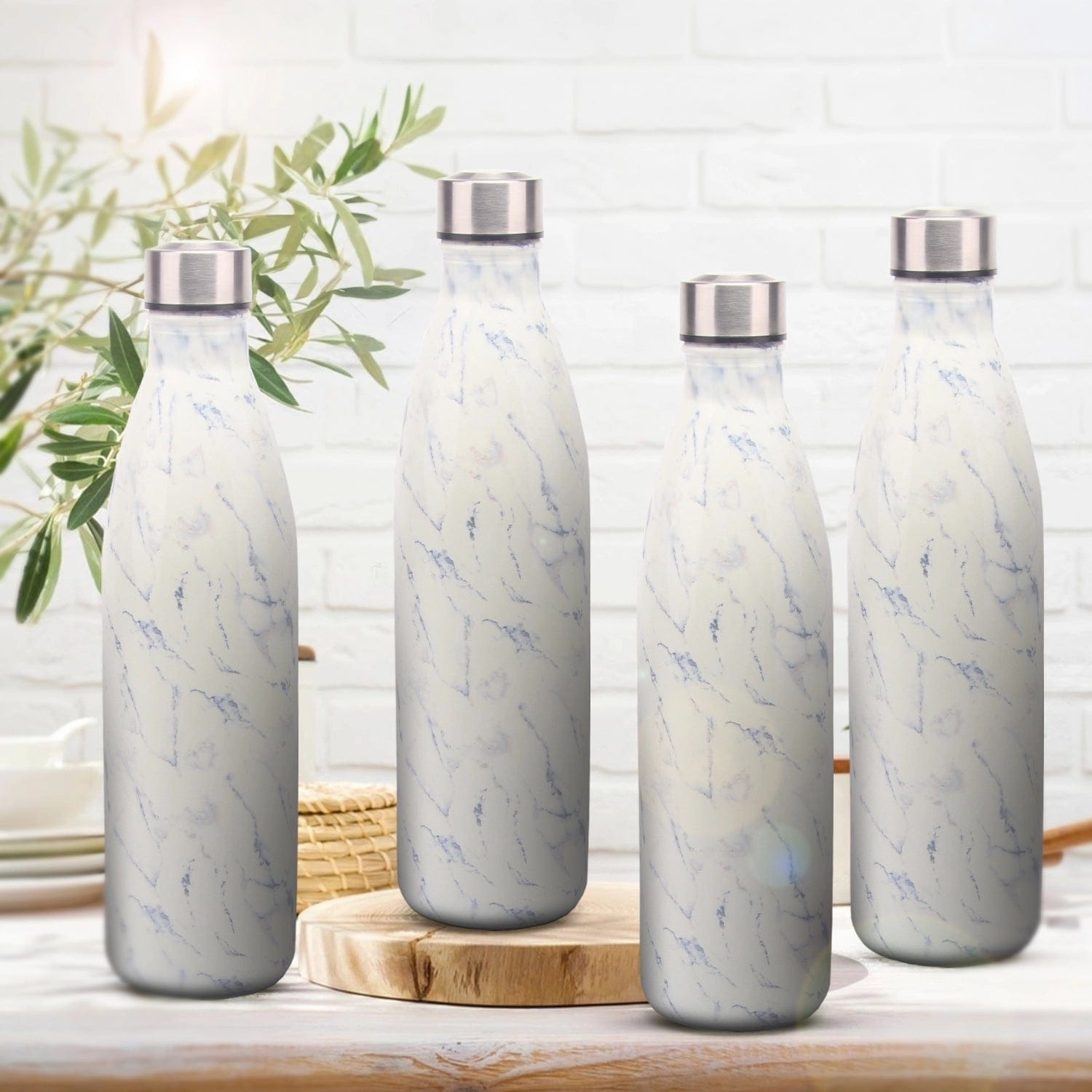Red Butler Bottles Decorative Glass Bottle 750ml | 4pcs Set | White QGBF75A1 Redbutler