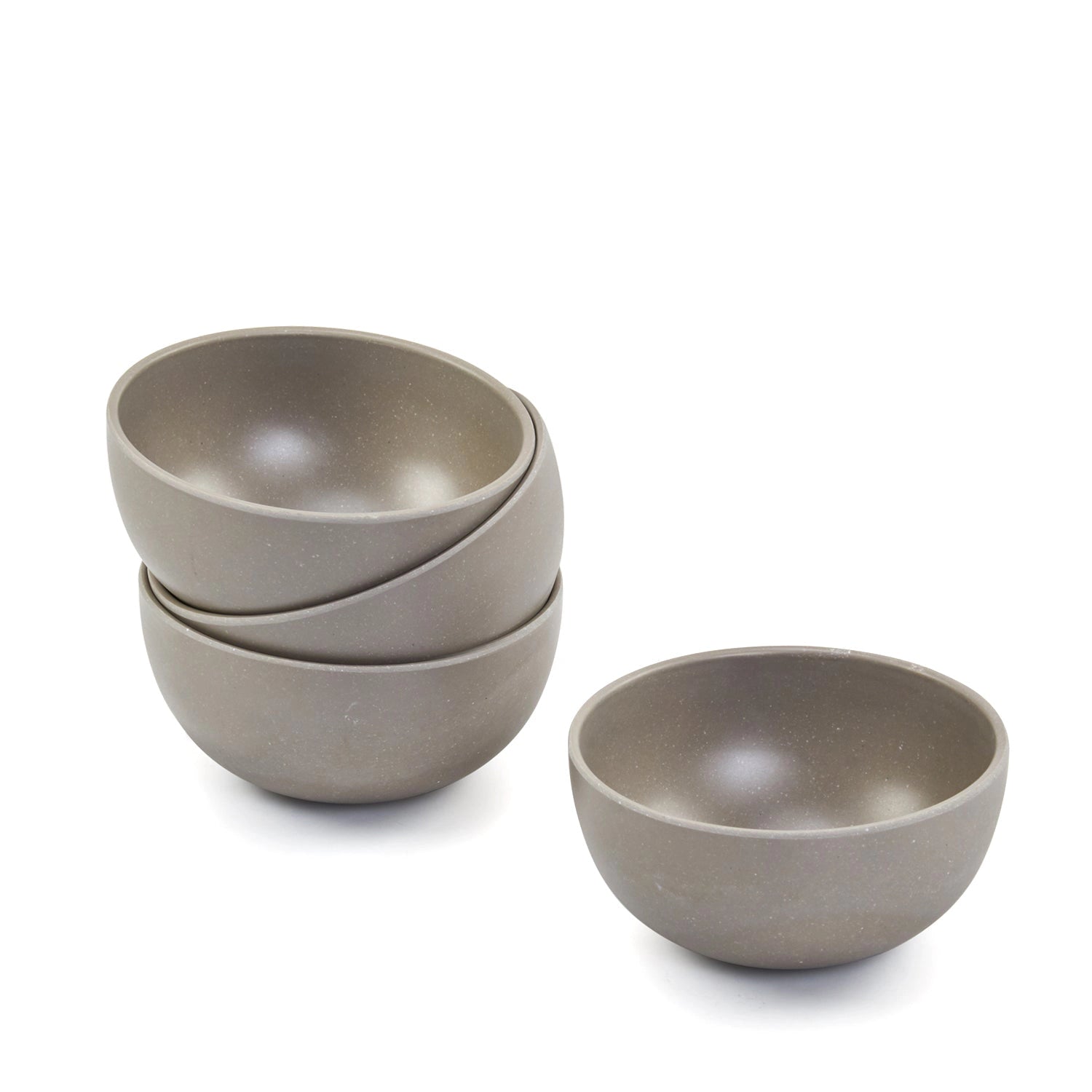 Red Butler Bowls Bamboo Fibre Bowl 4 inches | 4pcs Set | Cement Design BFB04A7 Daily-Use Eco-Friendly Bamboo Fiber Bowl : Stylish & Sustainable Redbutler