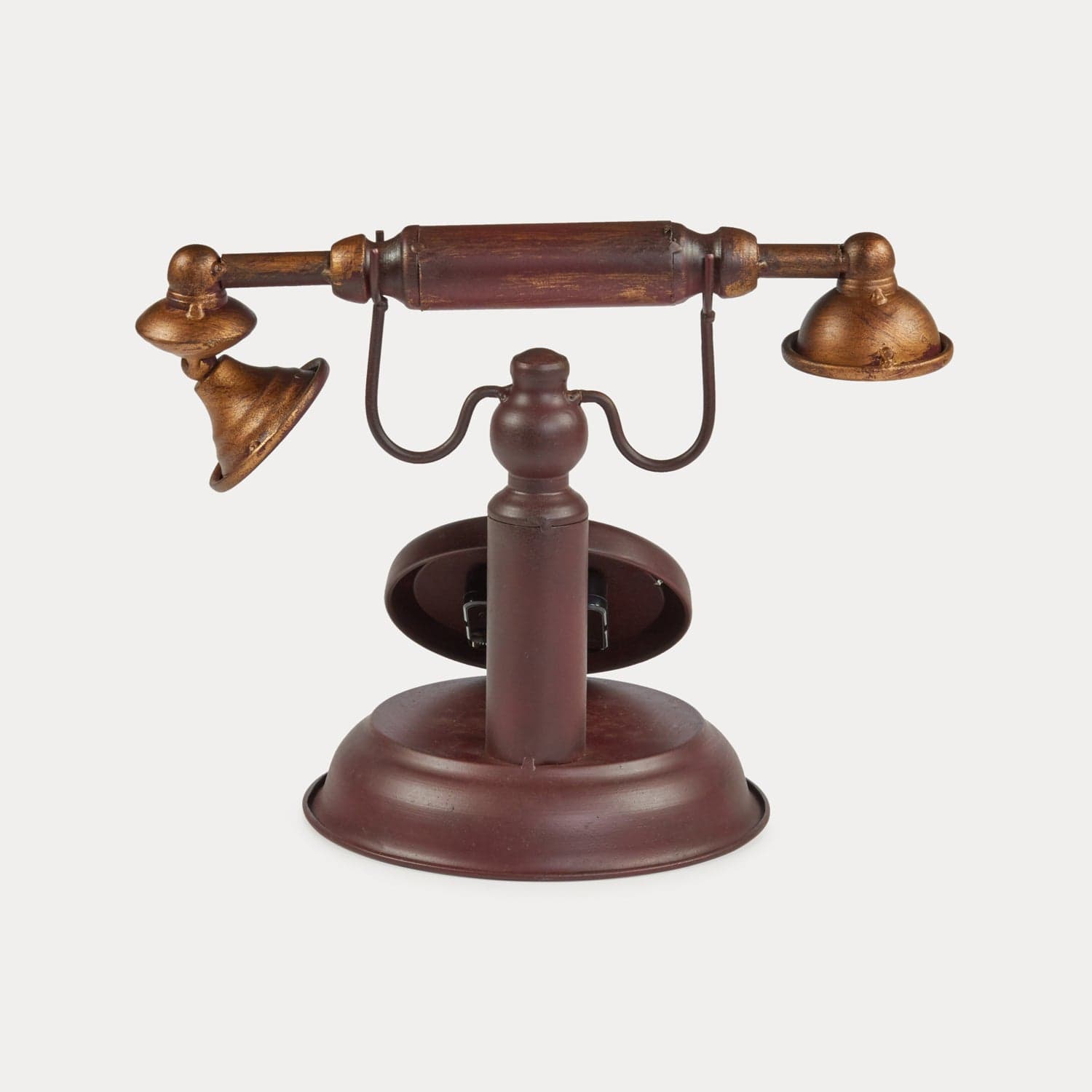 Red Butler Clock Telephone Clock DTTC00M10Y19A1 TTC10A1 Metal Telephone Clock – Unique Table Clock with Vintage Charm Redbutler