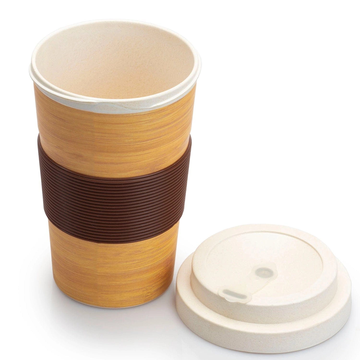 Red Butler Cups & Mugs Bamboo Fibre Travel Mug - Dark Wooden (500 ml) MBF14A1 Redbutler