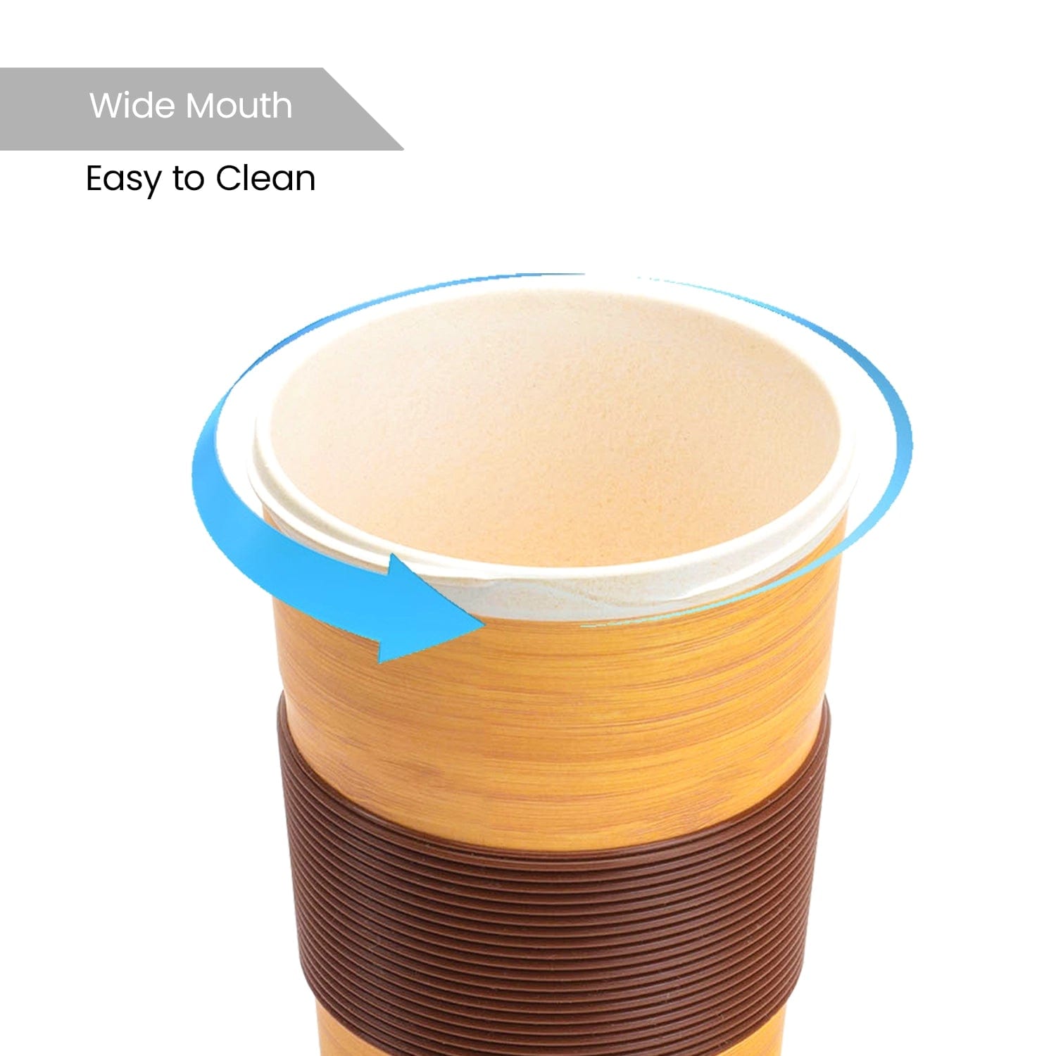 Red Butler Cups & Mugs Bamboo Fibre Travel Mug - Dark Wooden (500 ml) MBF14A1 Redbutler
