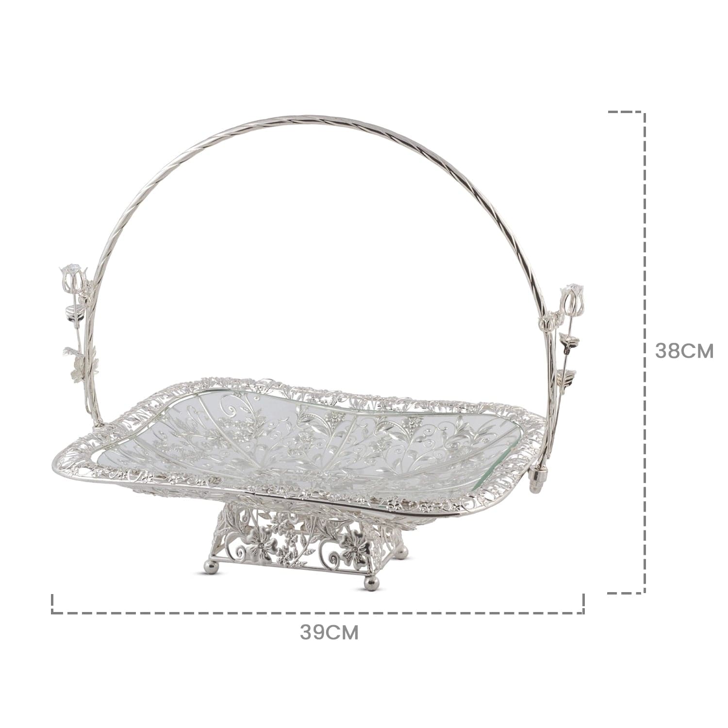Red Butler dining_decor Silver Rectangle Tray SWRT0SG18Y18A1 GSRT18A1 Redbutler