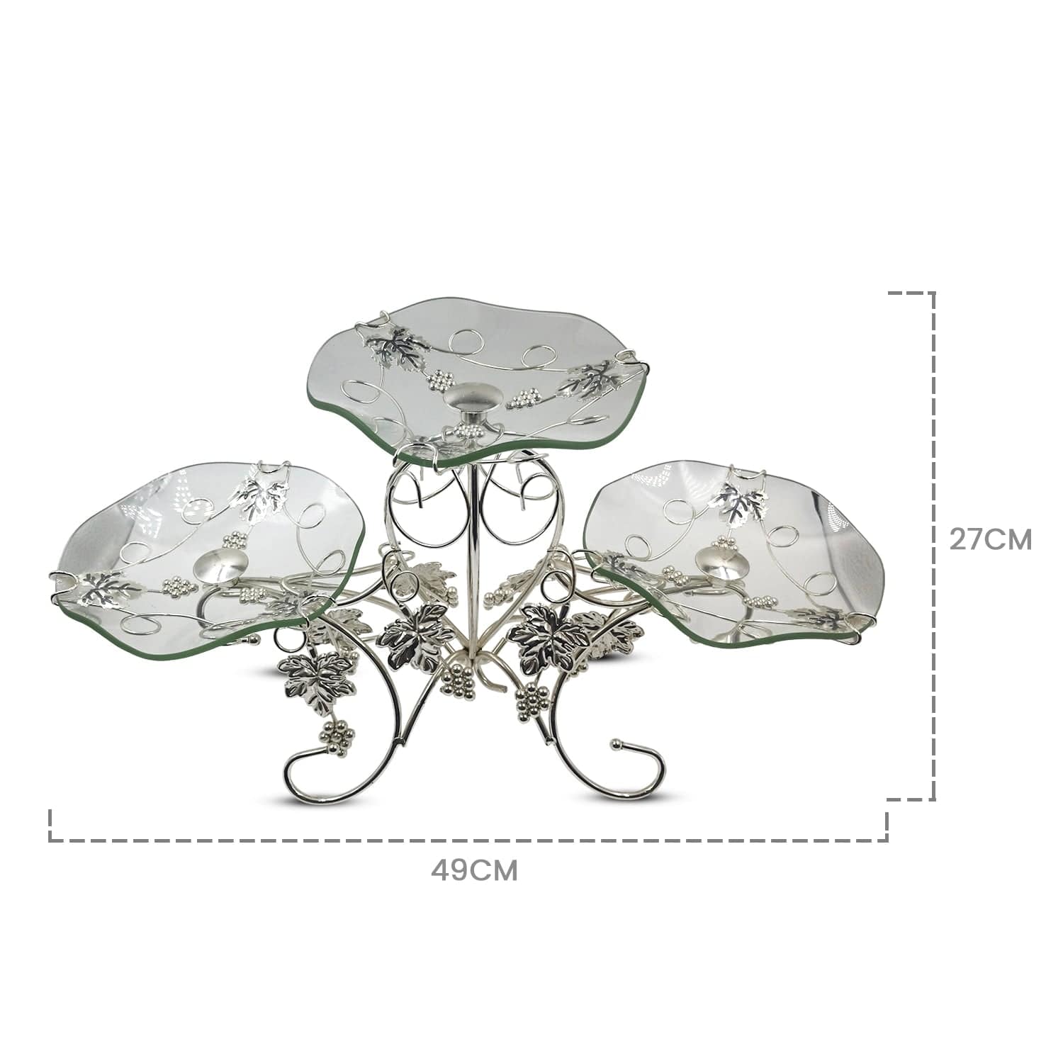 Red Butler dining_decor Silver Three Layer Tray SWTL0SG19Y18A1 GSTL19A1 Redbutler