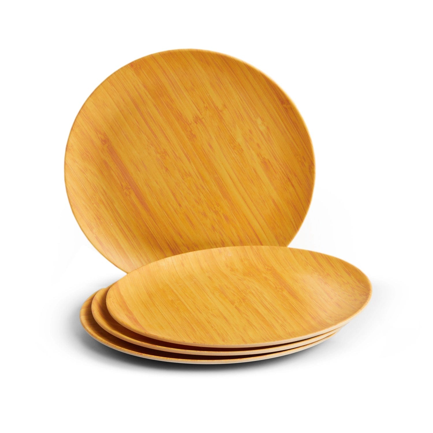 Red Butler Dinner Plates Bamboo Fibre Dinner Plates | 4pcs Set | Wooden Design BFP11A4 Daily-Use Eco-Friendly Bamboo Fiber Dinner Plate Stylish & Sustainable Redbutler
