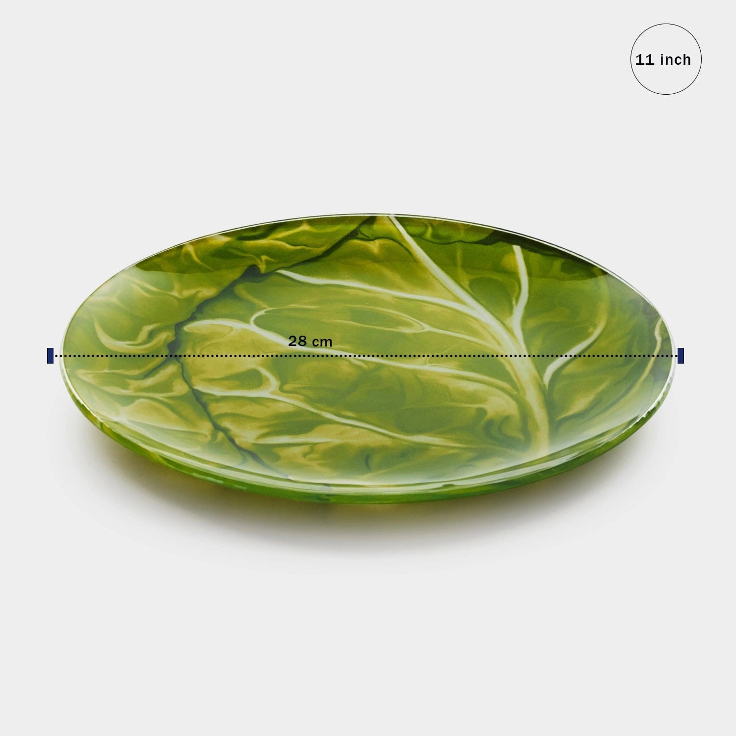 Red Butler Dinner Plates Designer Glass Dinner Plate - Cabbage | 6pcs set DDP28A5 Redbutler