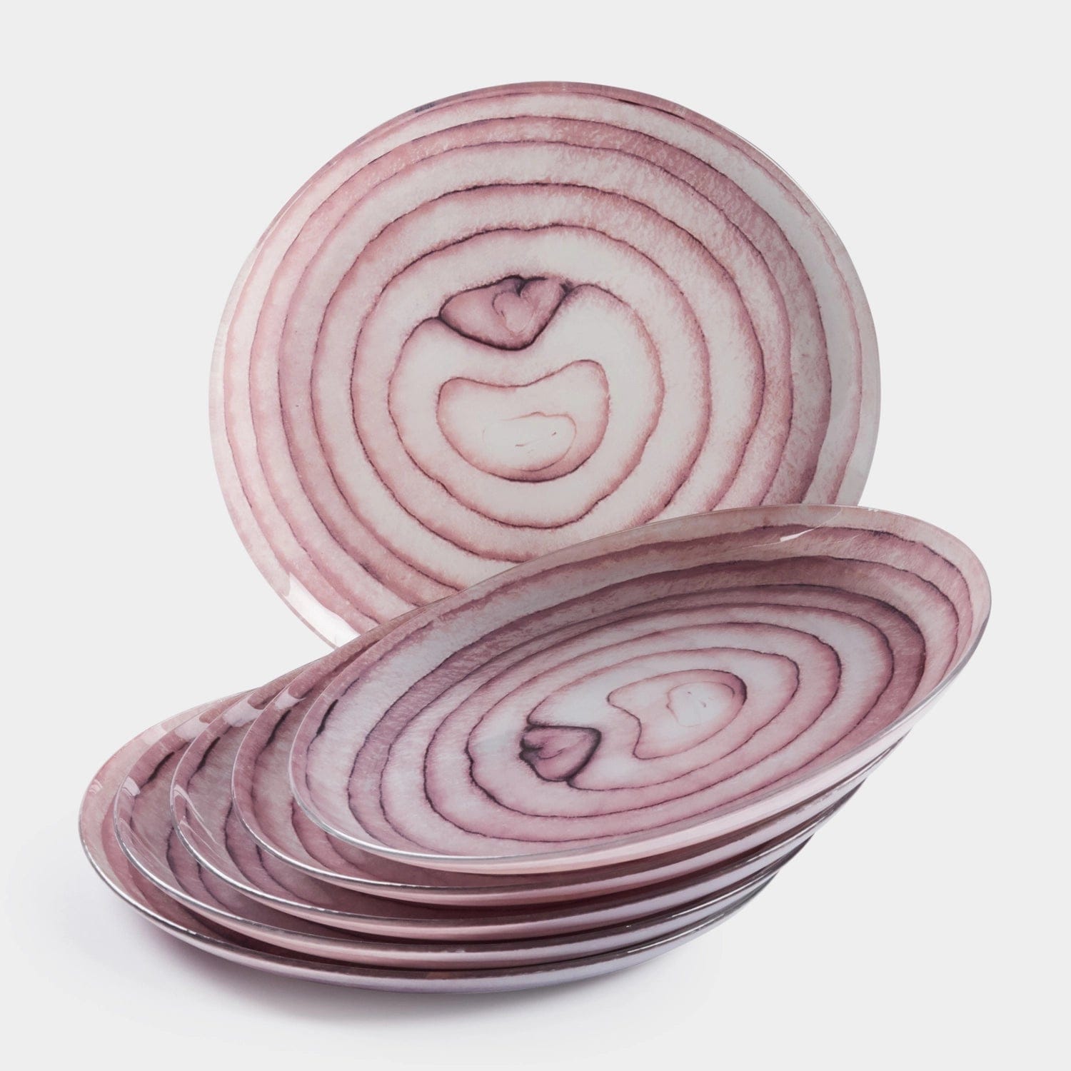 Red Butler Dinner Plates Designer Glass Dinner Plate - Onion | 6pcs set DDP28A2 Redbutler