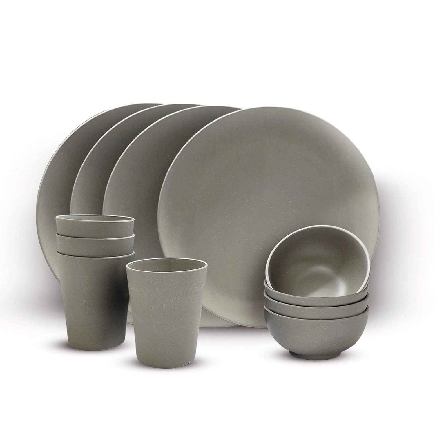 Red Butler Dinner Set Bamboo Fibre Dinner Set | 12pcs Set | Cement Design BFD12A7 Redbutler