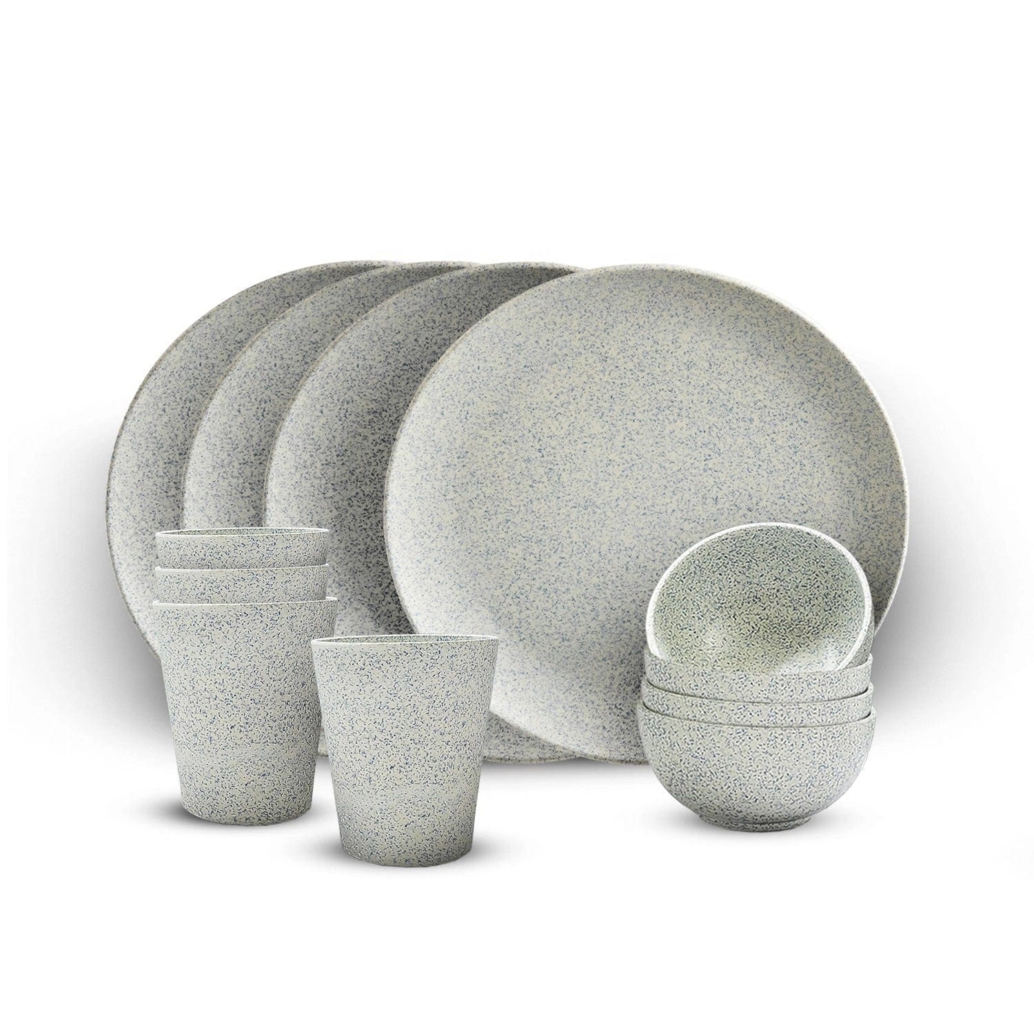 Red Butler Dinner Set Bamboo Fibre Dinner Set | 12pcs Set | Stonewash Design BFD12A6 Redbutler