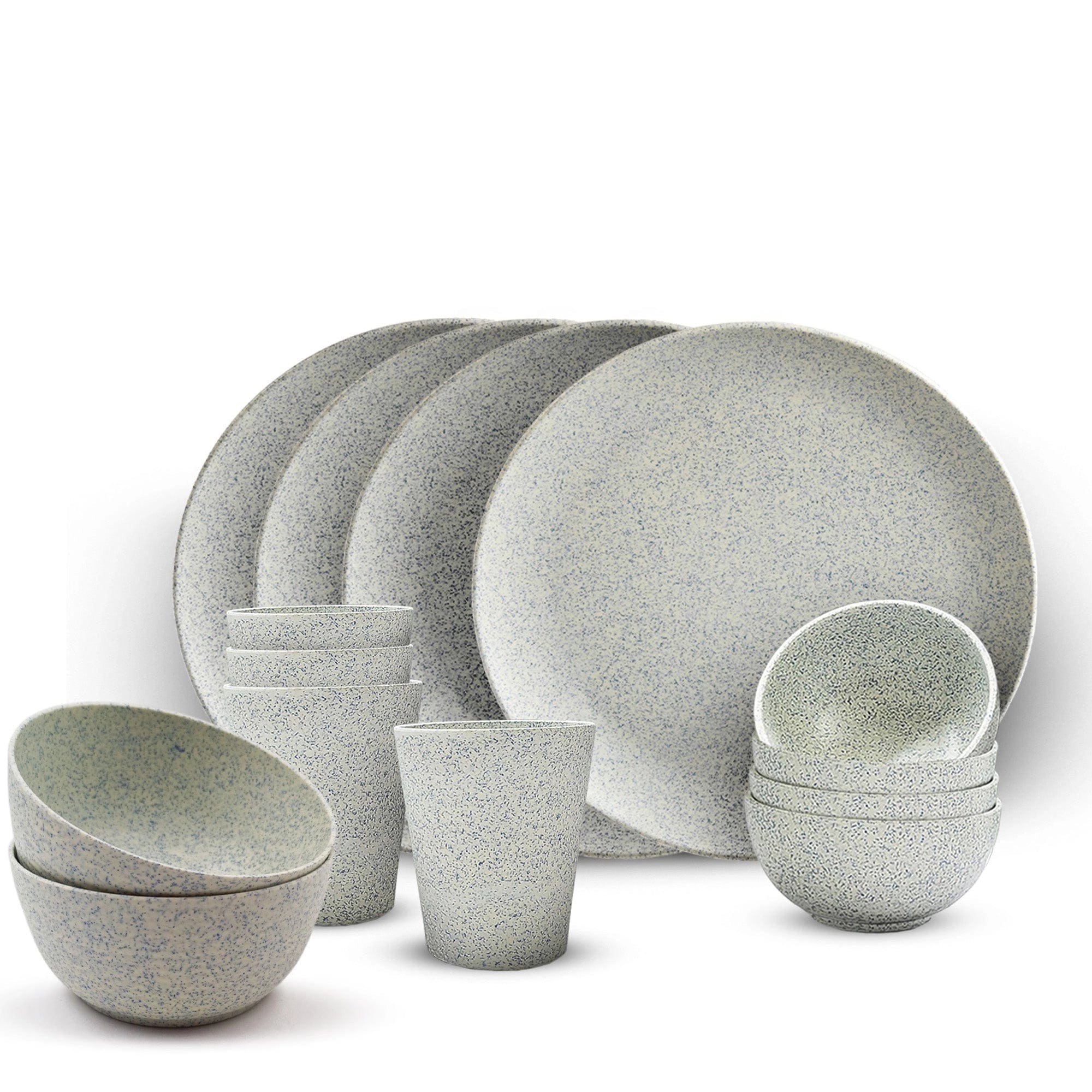 Red Butler Dinner Set Bamboo Fibre Dinner Set | 14pcs Set | Stonewash Design BFD14A6 Redbutler