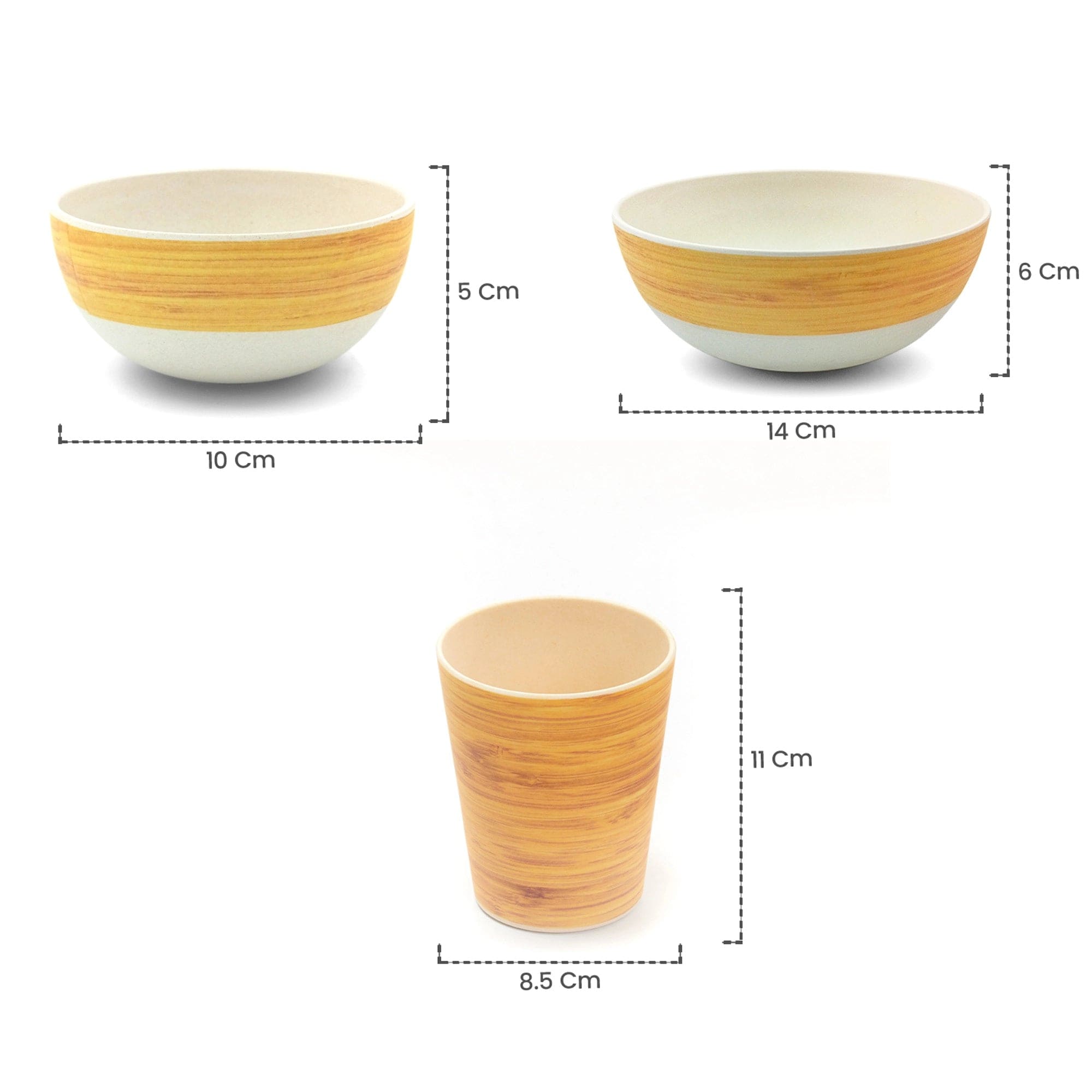 Red Butler Dinner Set Bamboo Fibre Dinner Set | 26pcs Set | Wooden Design BFD26A4 Redbutler