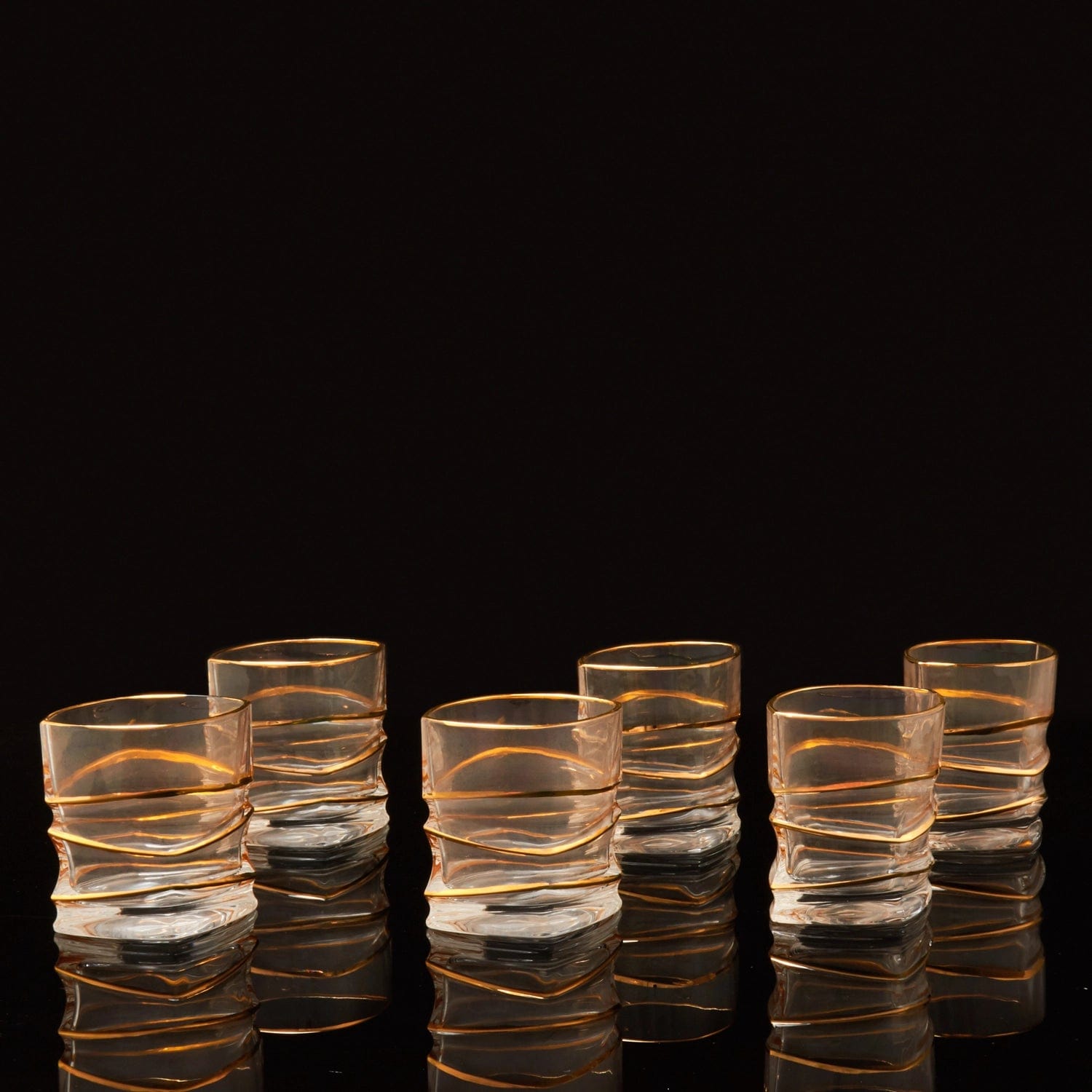 Red Butler Goldline Collection Goldine Crystal Glass Tumbler | 6pcs Set CGLT0C105Y23A1 CLT04A1 Elegant Gold-Accented Crystal Tumbler Redbutler