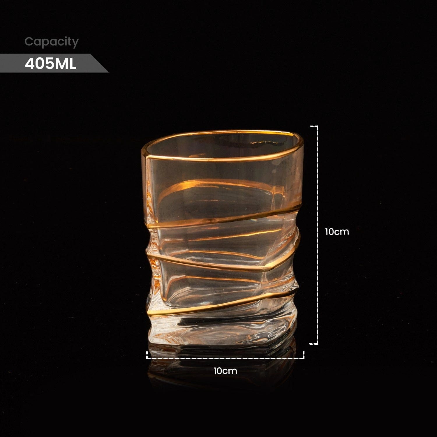 Red Butler Goldline Collection Goldine Crystal Glass Tumbler | 6pcs Set CGLT0C105Y23A1 CLT04A1 Elegant Gold-Accented Crystal Tumbler Redbutler