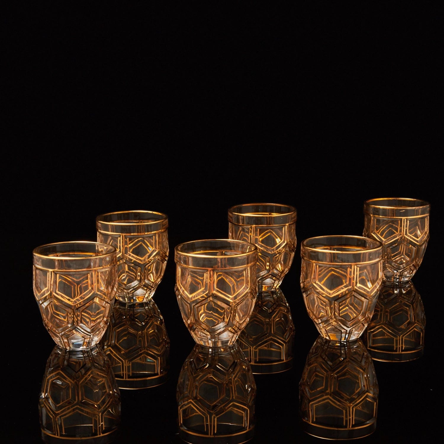 Red Butler Goldline Collection Goldine Crystal Glass Tumbler | 6pcs Set CGLT0C340Y23A1 CLT40A1 Elegant Gold-Accented Crystal Tumbler Redbutler