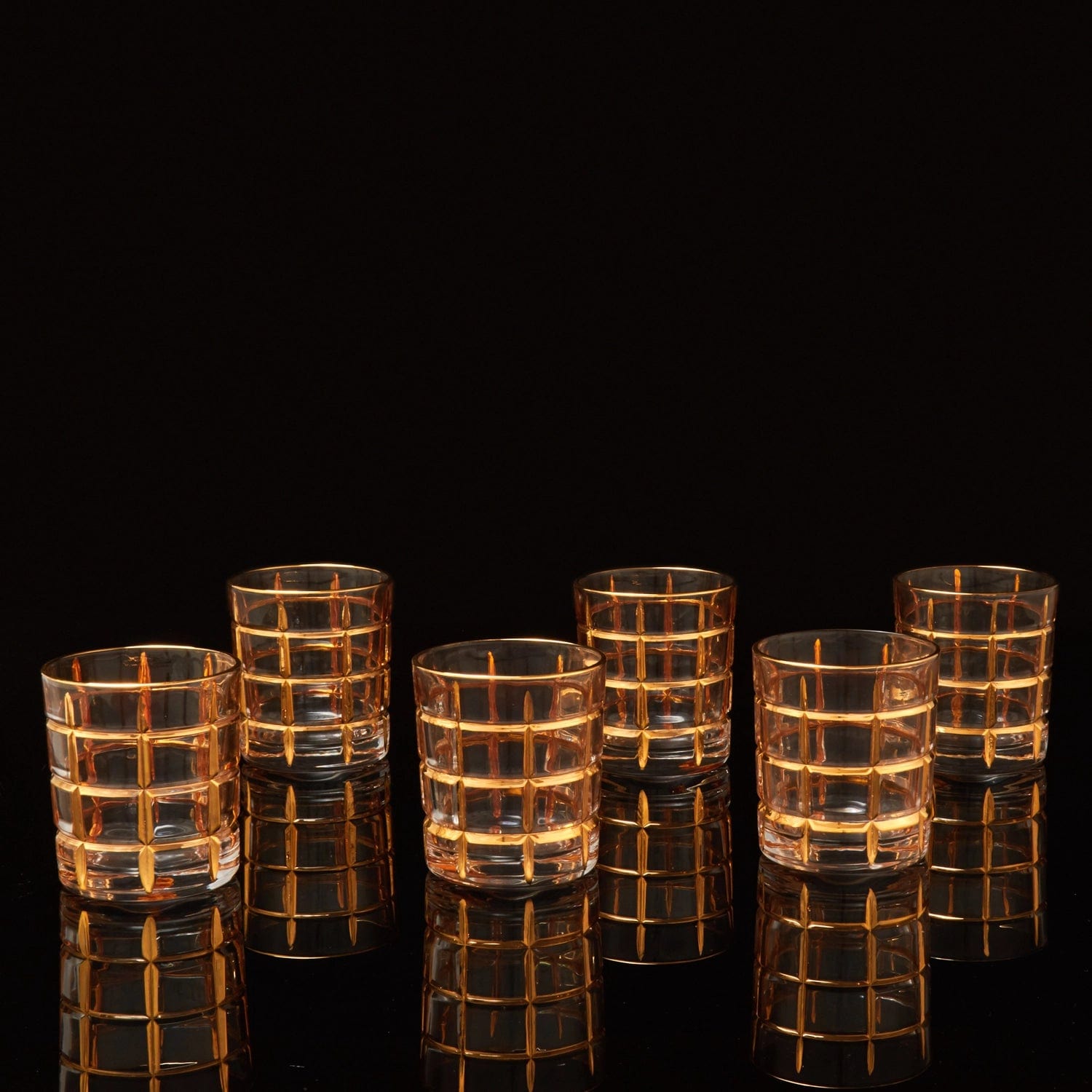 Red Butler Goldline Collection Goldine Crystal Glass Tumbler | 6pcs Set CGLT00C72Y23A1 CLT72A1 Elegant Gold-Accented Crystal Tumbler Redbutler