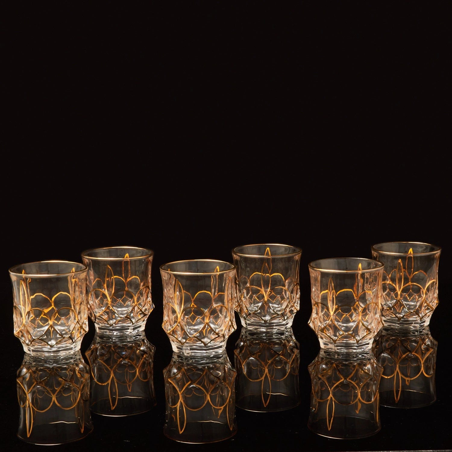 Red Butler Goldline Collection Goldine Crystal Glass Tumbler | 6pcs Set CGLT0C375Y23A1 CLT75A1 Elegant Gold-Accented Crystal Tumbler Redbutler