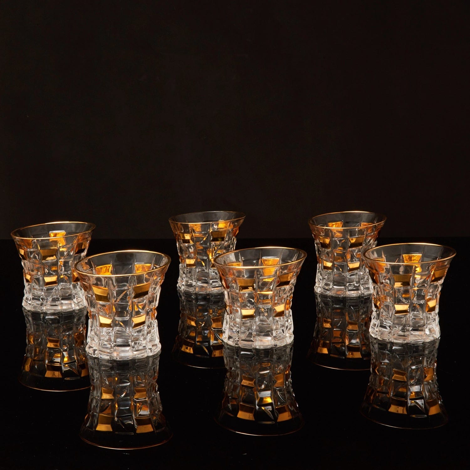 Red Butler Goldline Collection Goldine Crystal Glass Tumbler | 6pcs Set CGLT00C98Y23A1 CLT98A1 Elegant Gold-Accented Crystal Tumbler Redbutler