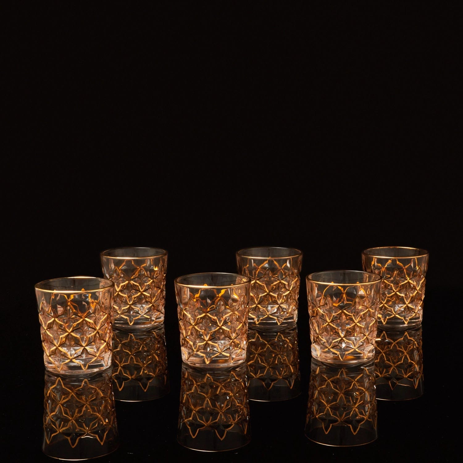 Red Butler Goldline Collection Goldine Crystal Glass Tumbler | 6pcs Set CGLT00C87Y23A1 CLT87A1 Elegant Gold-Accented Crystal Tumbler Redbutler