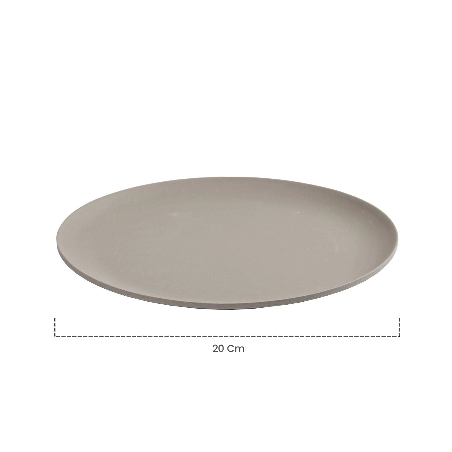 Red Butler Half Plates Bamboo Fibre Snack Plates | 4pcs Set | Cement Design BFP08A7 Daily-Use Eco-Friendly Bamboo Fiber Snack Plate: Stylish & Sustainable Redbutler