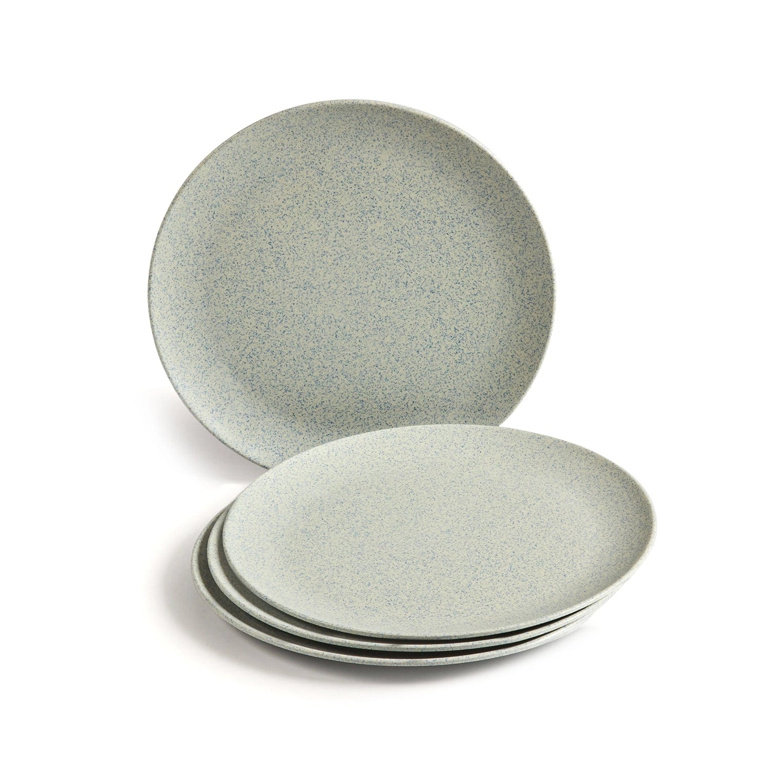 Red Butler Half Plates Bamboo Fibre Snack Plates | 4pcs Set | Stonewash Design BFP08A6 Daily-Use Eco-Friendly Bamboo Fiber Snack Plate: Stylish & Sustainable Redbutler