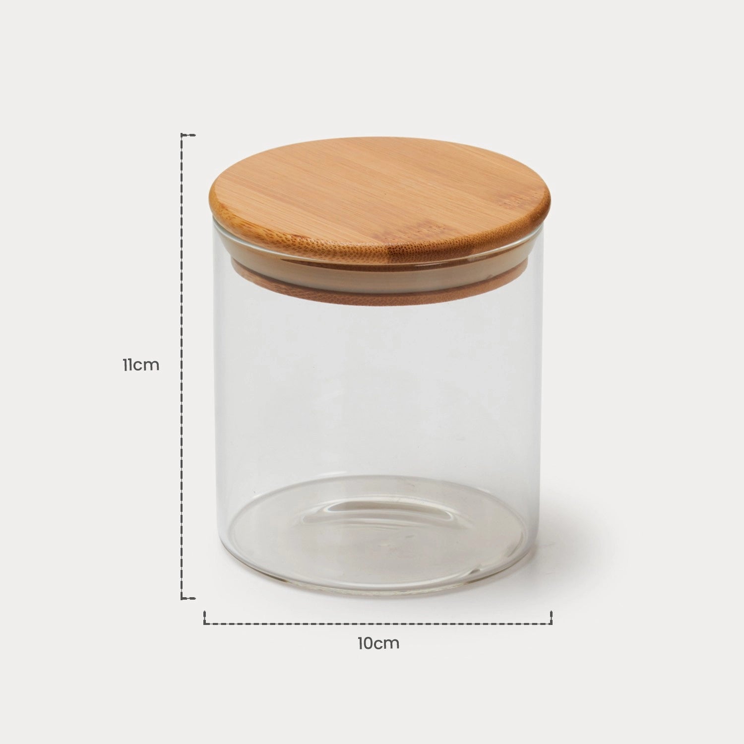 Red Butler Jars Borosilicate Glass Jar with Bamboo Lid | 2pcs Set | 500ml GB50A1 Redbutler