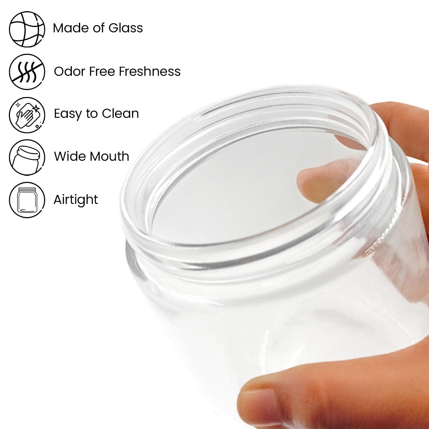 Red Butler Jars Magnifying Glass Jars | 2pcs Set |350ml | Off-White DSGM35A3 Redbutler