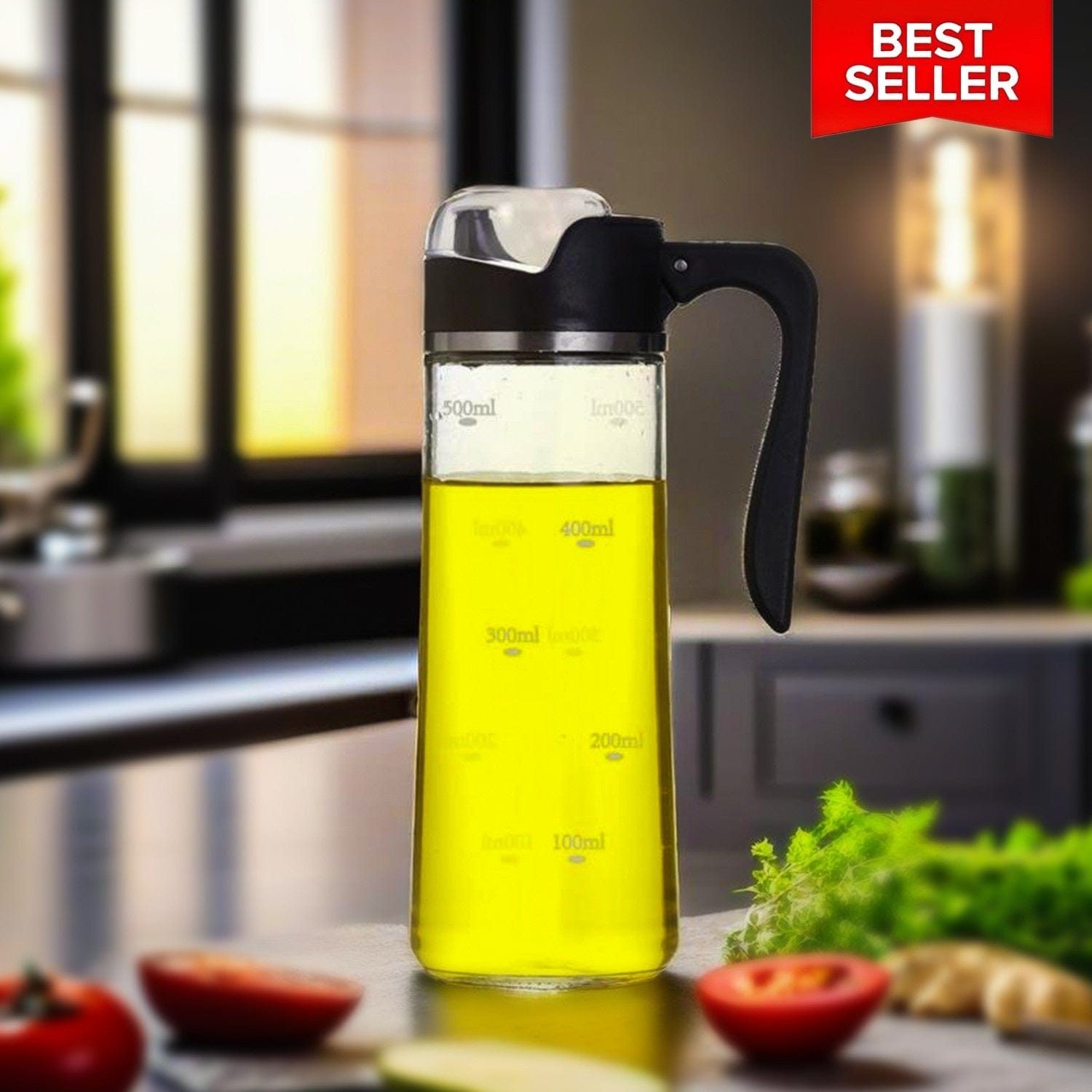 Red Butler Oil Dispenser Auto Flip Dispenser 540ml (Black) BOV22A1 Redbutler