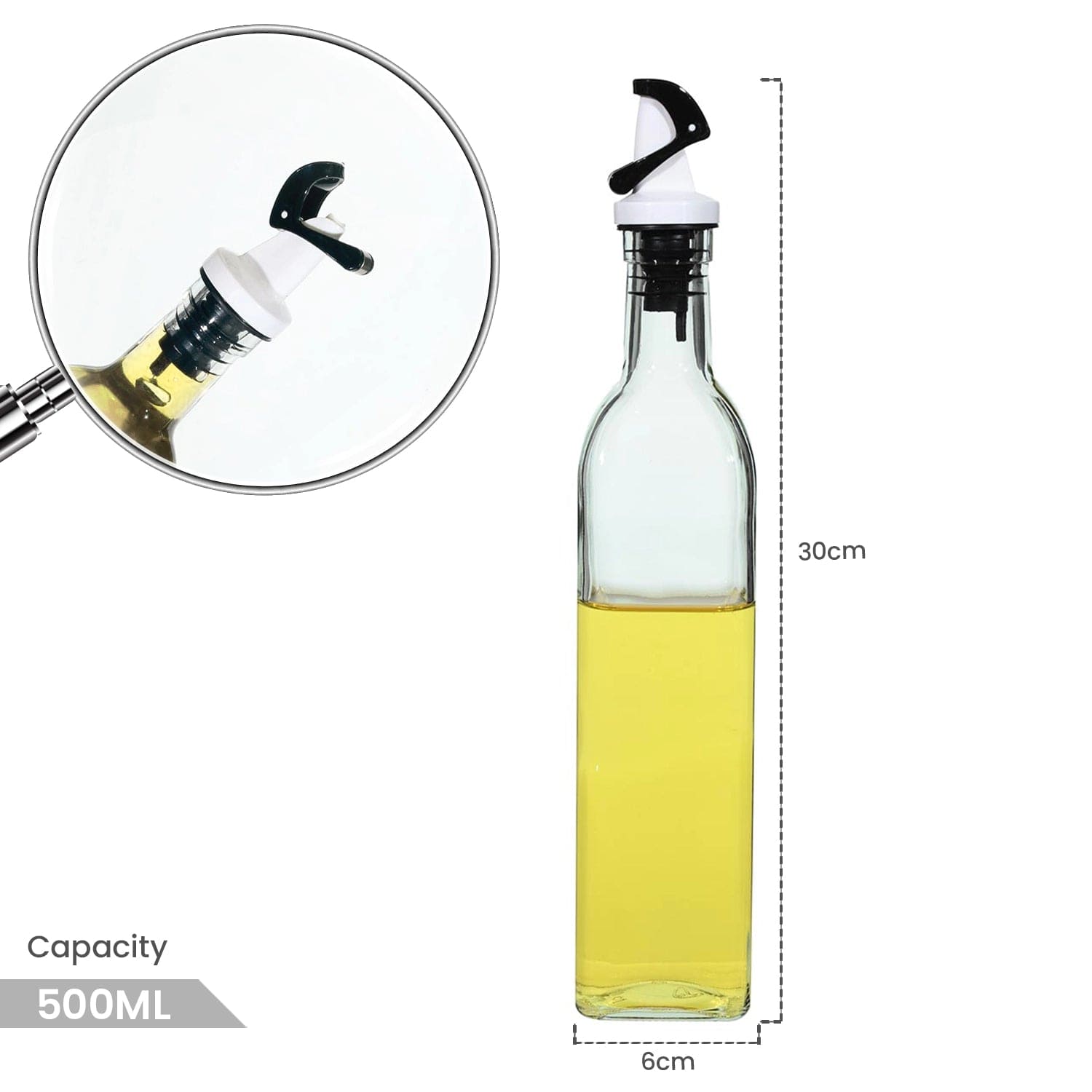 Red Butler Oil Dispenser Oil Bottle Lift & Pour (500 ml) | 2pcs Set KBO000G50Y22A1 BOG50A1 Redbutler