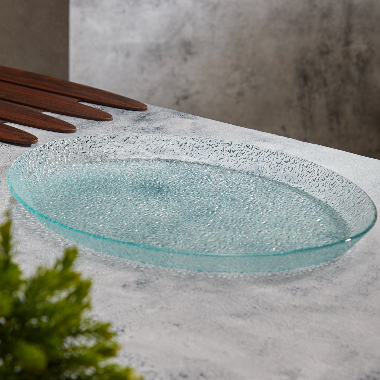 Red Butler Platter Glass Platter- Oval GOD34A1 Elegant Glass Platters for Stylish Serving | Versatile and Chic Tableware Redbutler