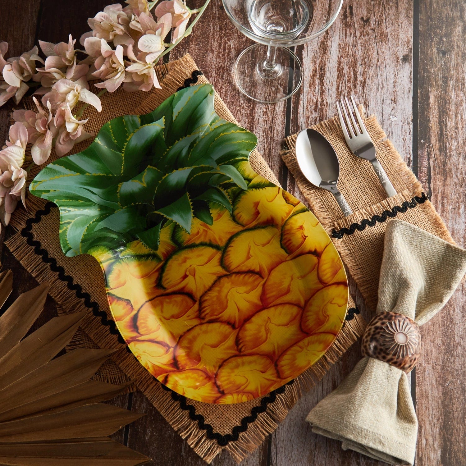 Red Butler Platter Pineapple Design Serving Platter | 2pcs Set DSST0PA12Y21A1 DSPA12A1 Redbutler