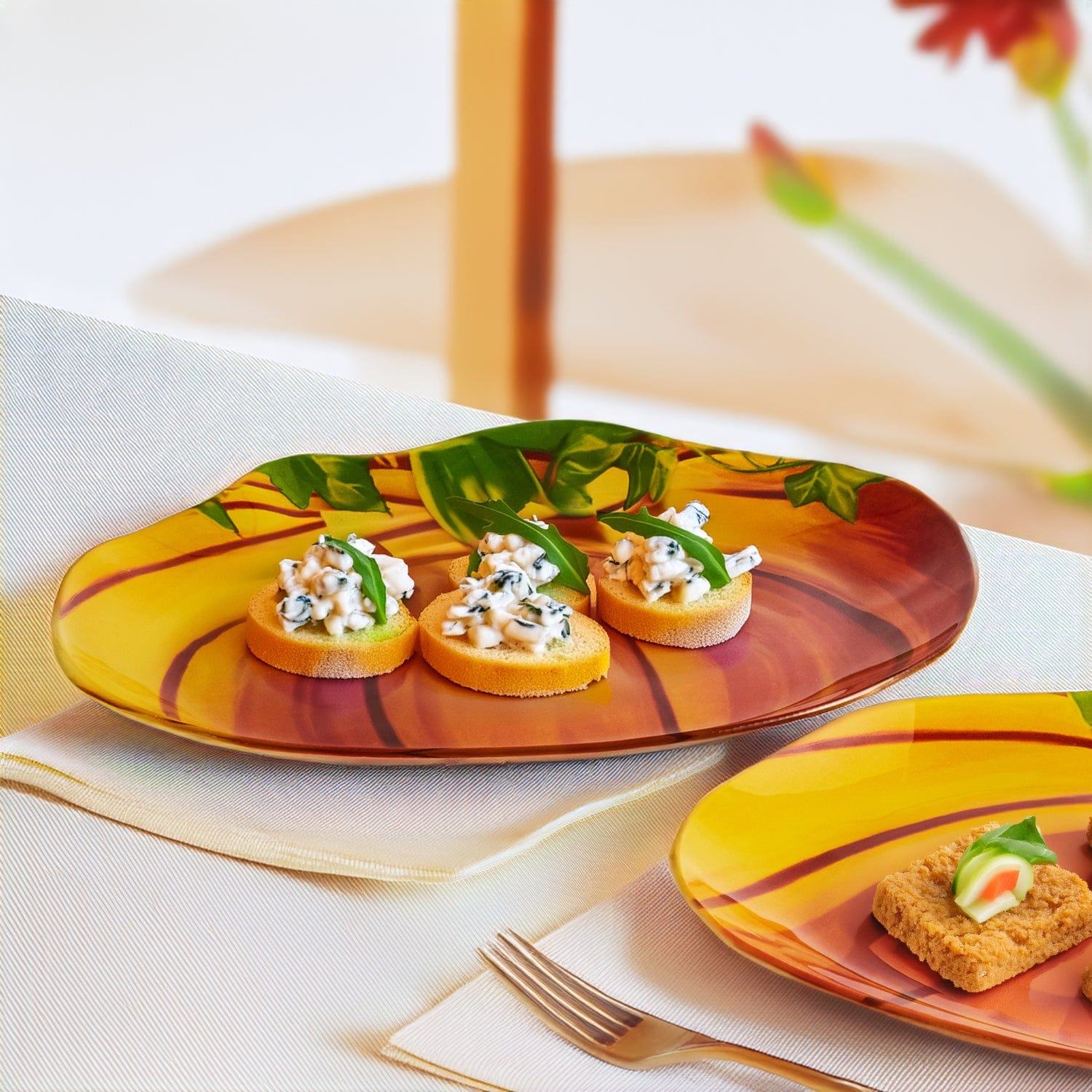Pumpkin Design Serving Platter | 2pcs Set