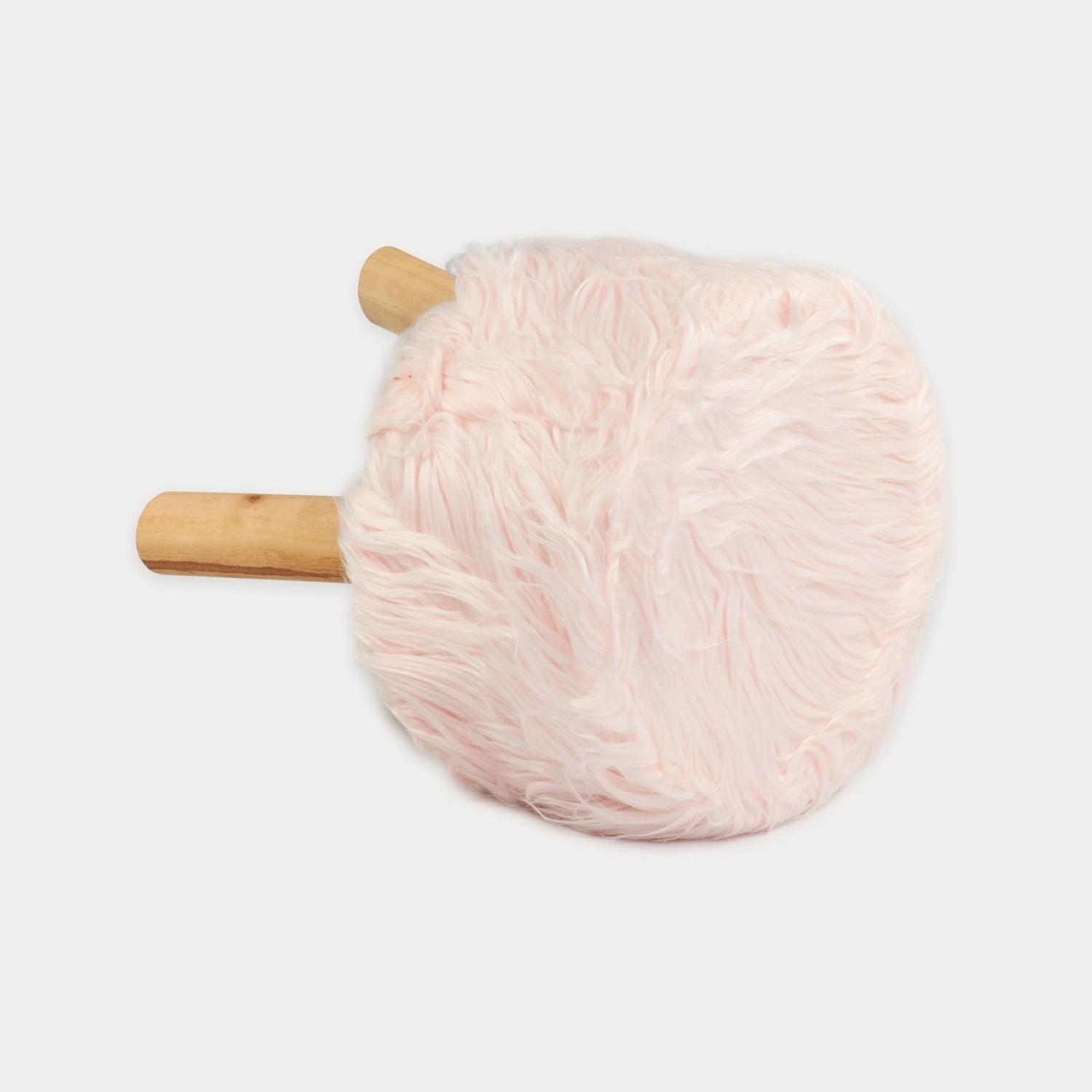 Red Butler Pouffe Farn top Pouffe- Light Pink PSFT00F14Y19A4 SFT14A4 Compact Velvet Pouffe Stool – Elegant Accent for Small Spaces Redbutler
