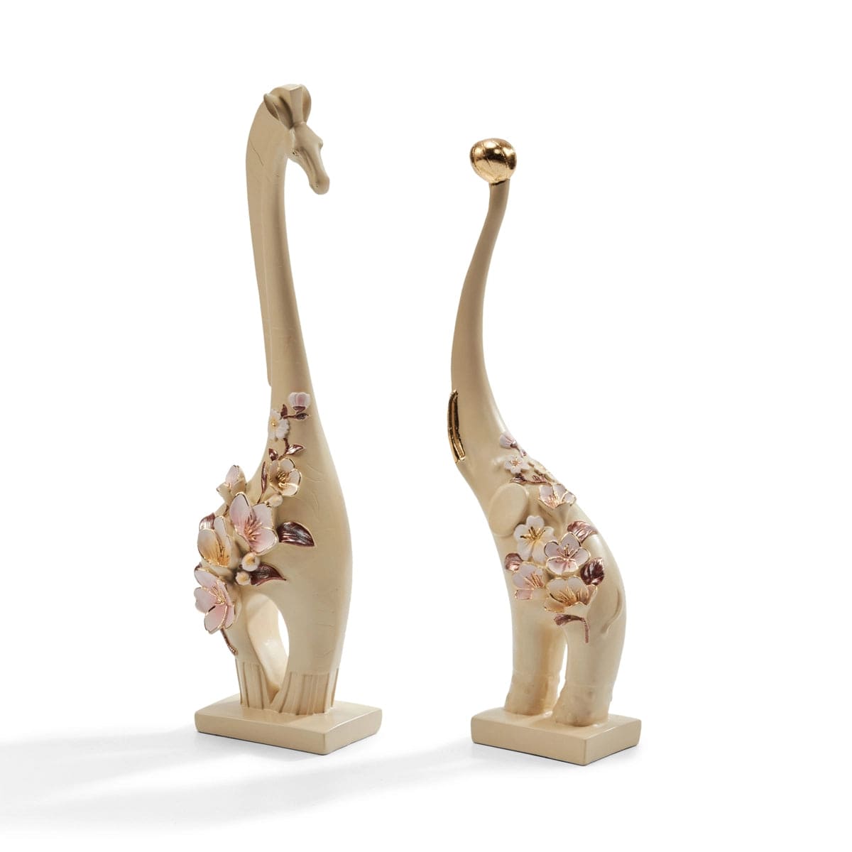 Red Butler Showpieces Giraffe With Elephant ALGW00R17Y19A1 LGW17A1 Giraffe and Elephant Duo Showpiece – Sophisticated Wildlife Elegance | Animal figurine showpieces Redbutler