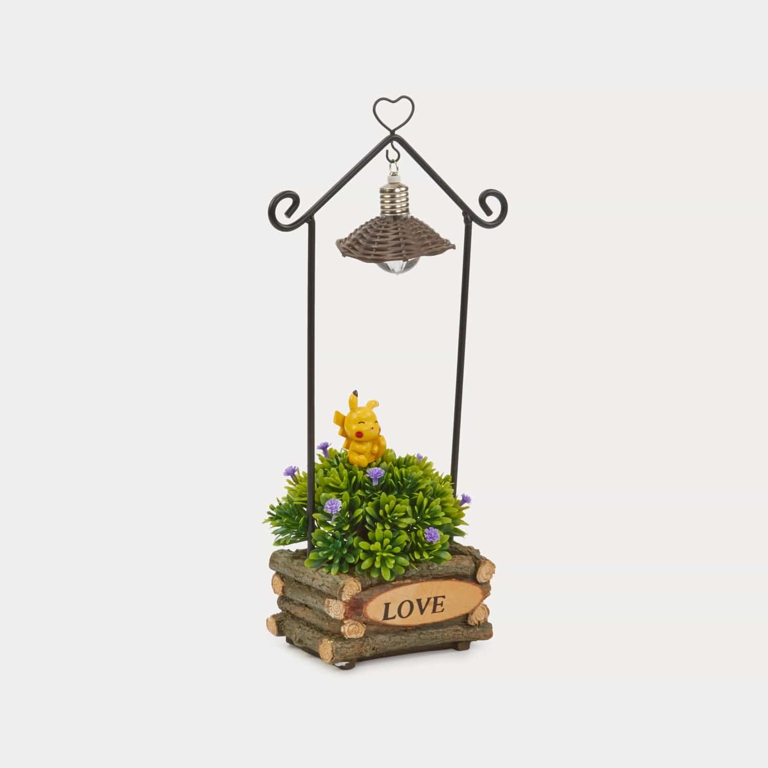 Red Butler Showpieces Pikachu's Love Haven DSPC00L12Y18A1 APC12A1 Pikachu Garden Night Light – Whimsical Illumination for indoors Redbutler