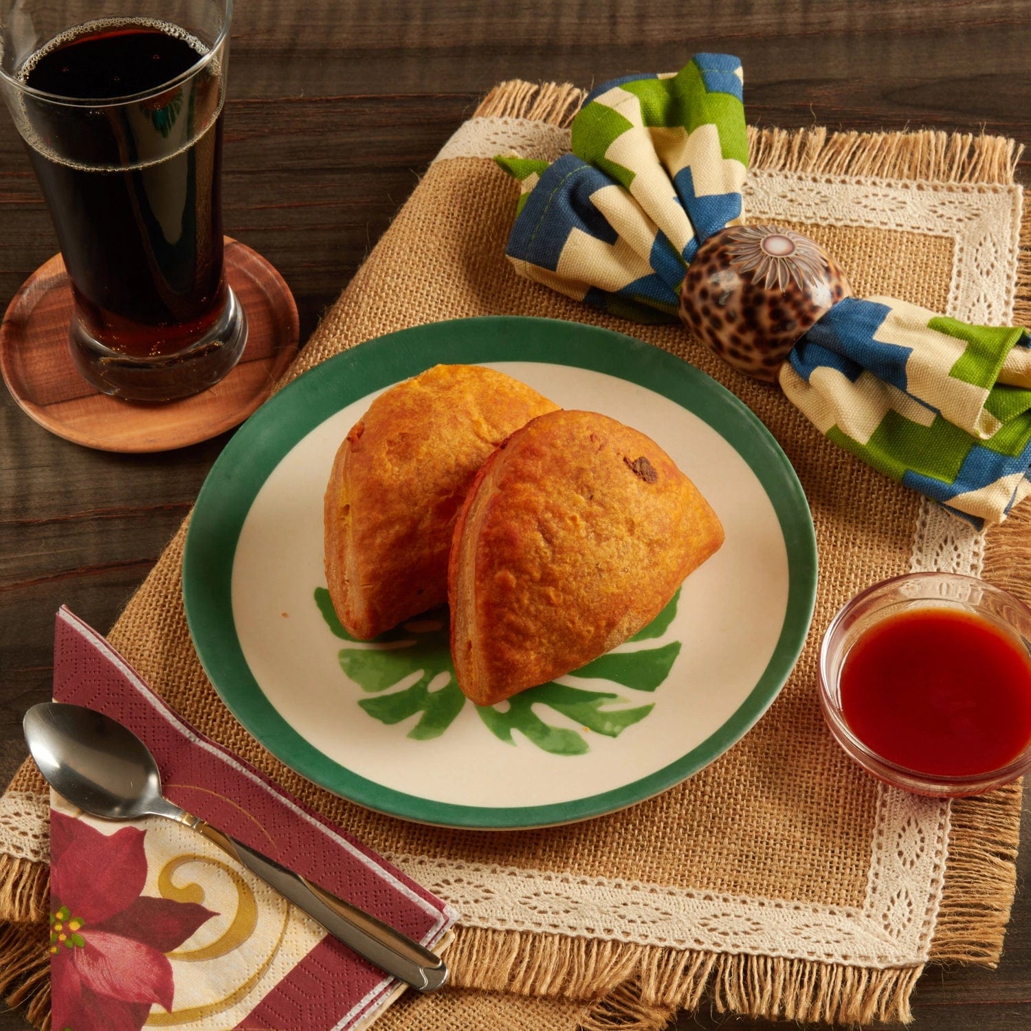 Red Butler Snacks set Bamboo Fibre Snacks Set | 8pcs Set | Leaf Design SBF08A3 Redbutler