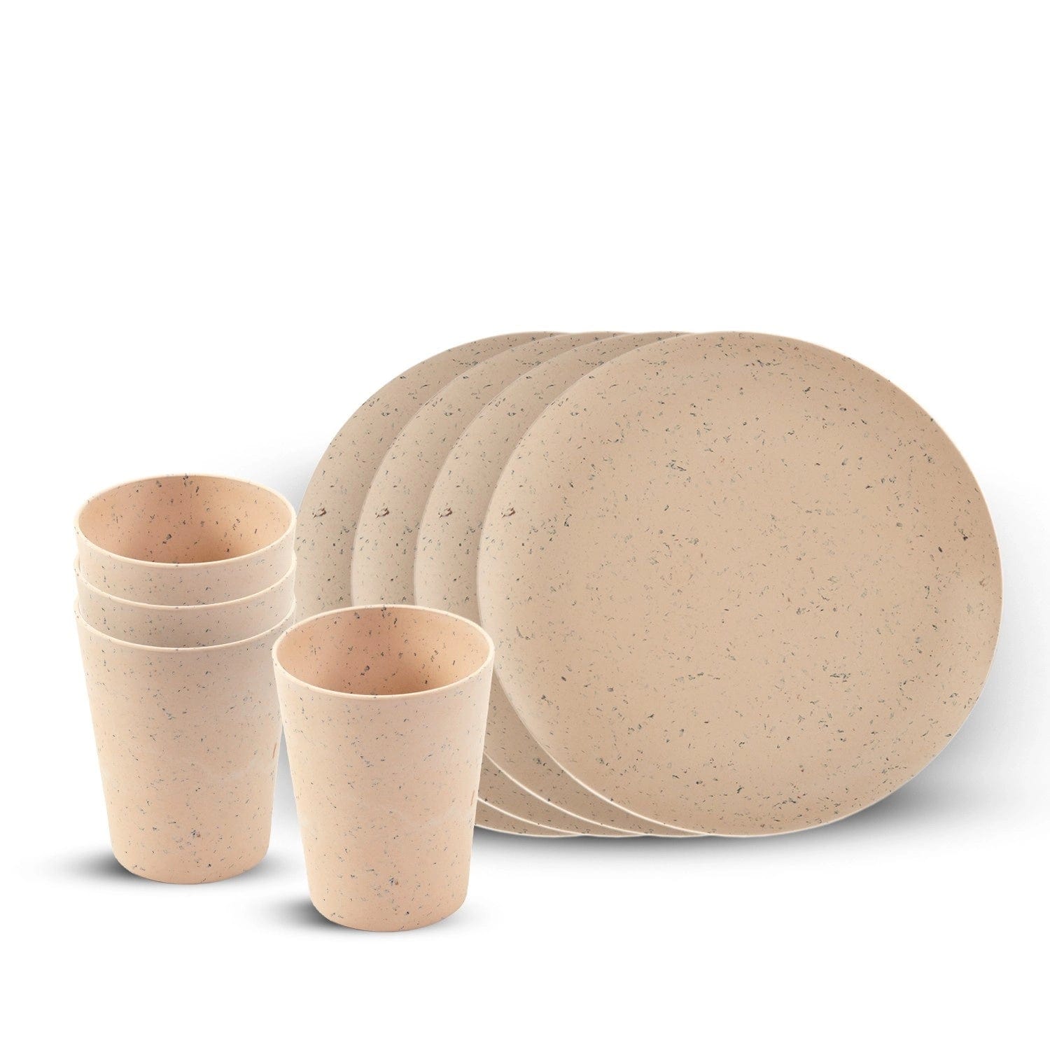 Red Butler Snacks set Bamboo Fibre Snacks Set | 8pcs Set | Nut shell Design SBF08A9 Redbutler