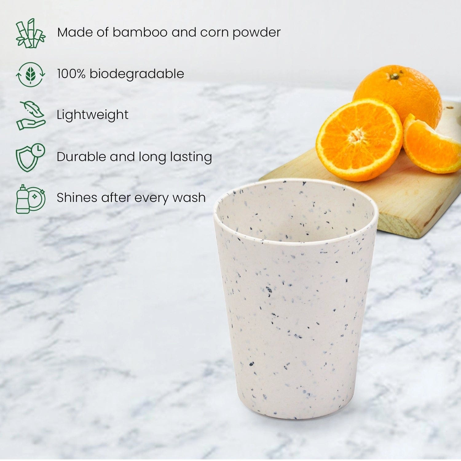 Red Butler Tumblers Bamboo Fibre Tumblers 380ml | 4pcs Set | Classic Design BFG38A8 Daily-Use Eco-Friendly Bamboo Fiber Tumbler: Stylish & Sustainable Redbutler