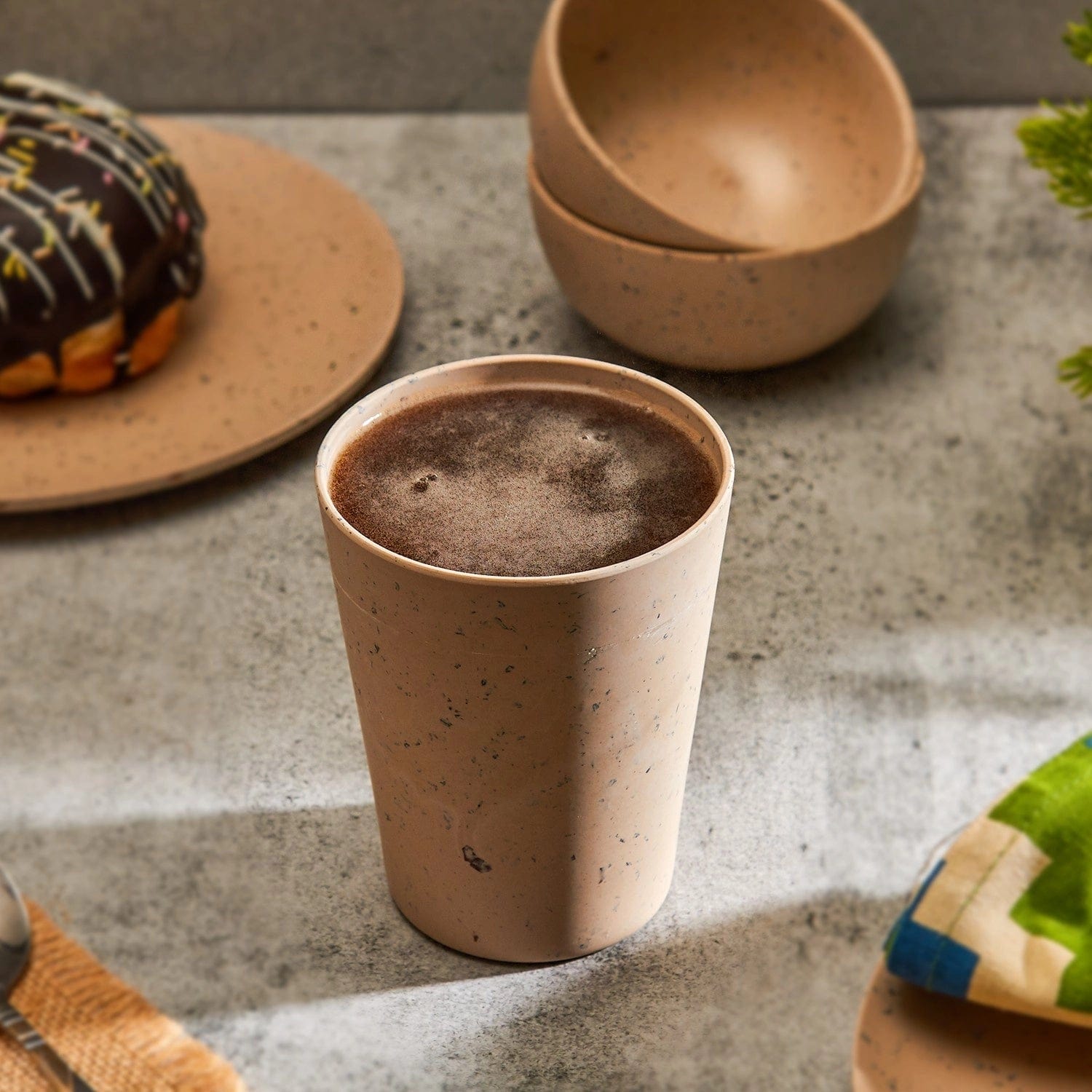Red Butler Tumblers Bamboo Fibre Tumblers 380ml | 4pcs Set | Nutshell Design OBFG38A9 Redbutler