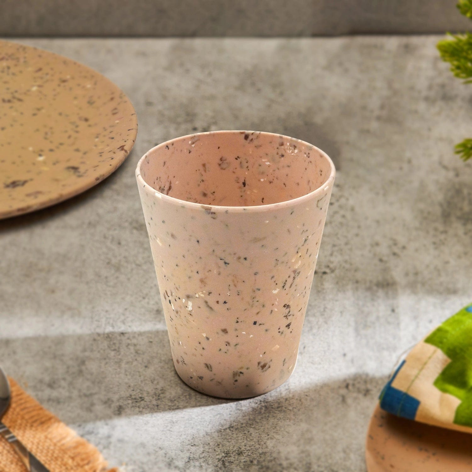 Red Butler Tumblers Bamboo Fibre Tumblers 380ml | 4pcs Set | Walnut Design BFG38A9 Redbutler