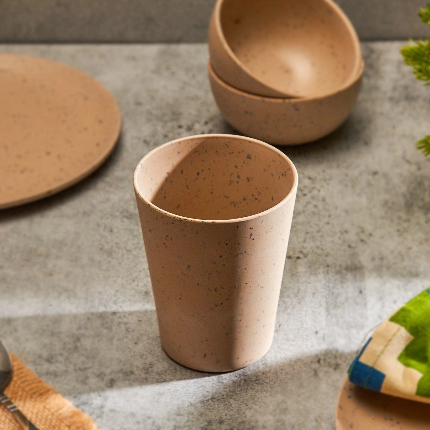 Red Butler Tumblers Bamboo Fibre Tumblers 380ml | 6pcs Set | Nutshell Design OBG38A9 Daily-Use Eco-Friendly Bamboo Fiber Tumbler: Stylish & Sustainable Redbutler