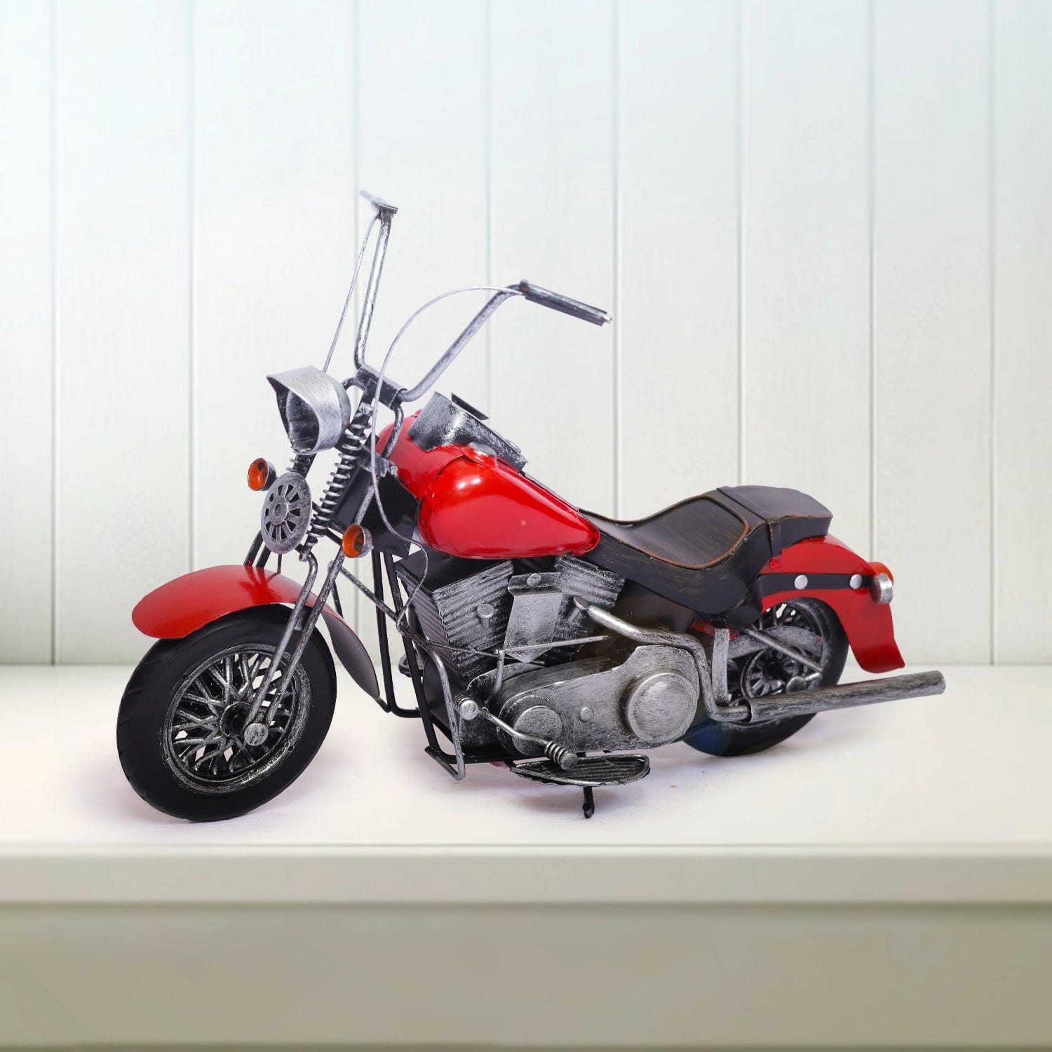Red Butler Vintage Collection Decorative Vintage Bike AVVB00M12Y19A3 VVB12A3 Elevate Your Space with a Vintage Metal Bike - Modern Home Decor Redbutler