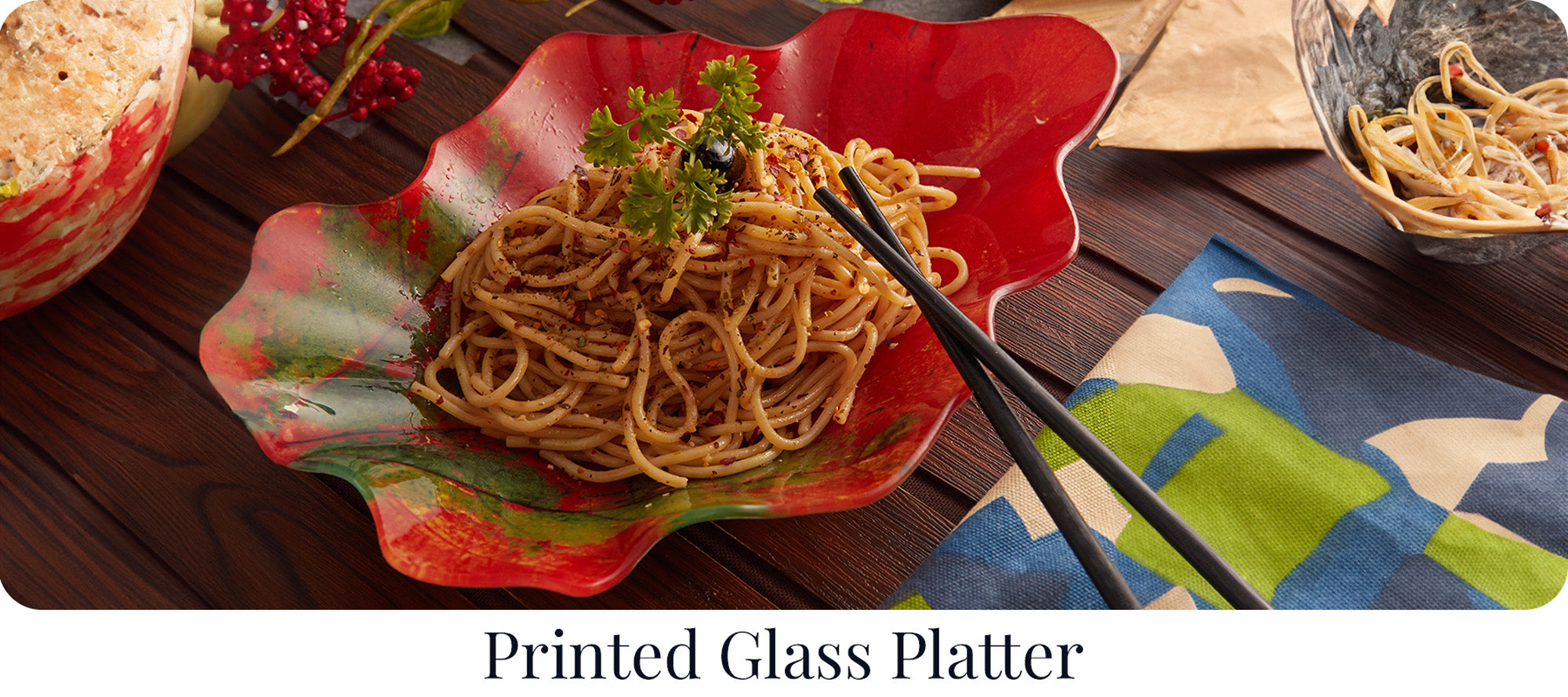 Printed Glass Platter