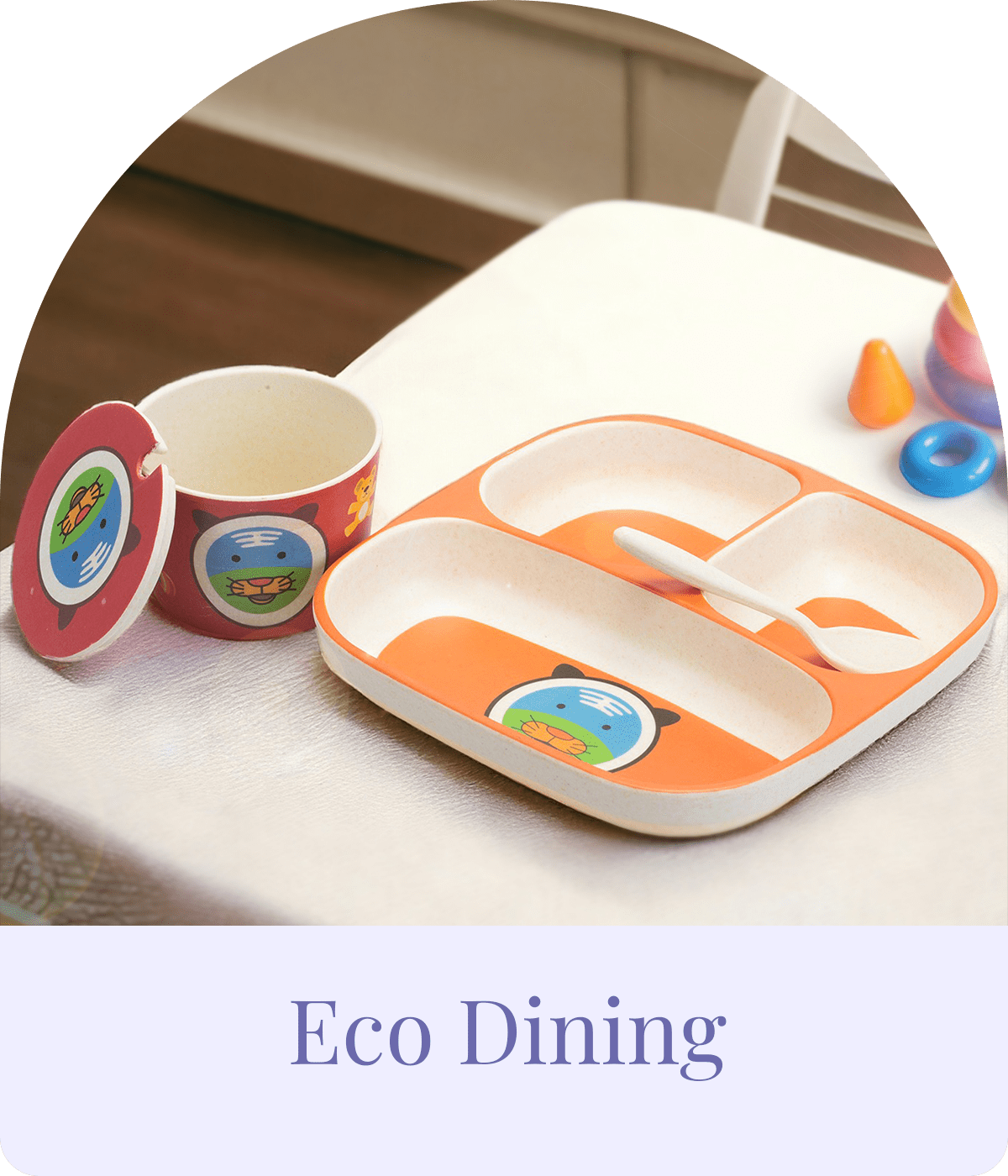 Eco-friendly kids' set, a sustainable and child-friendly collection of products designed with the environment in mind