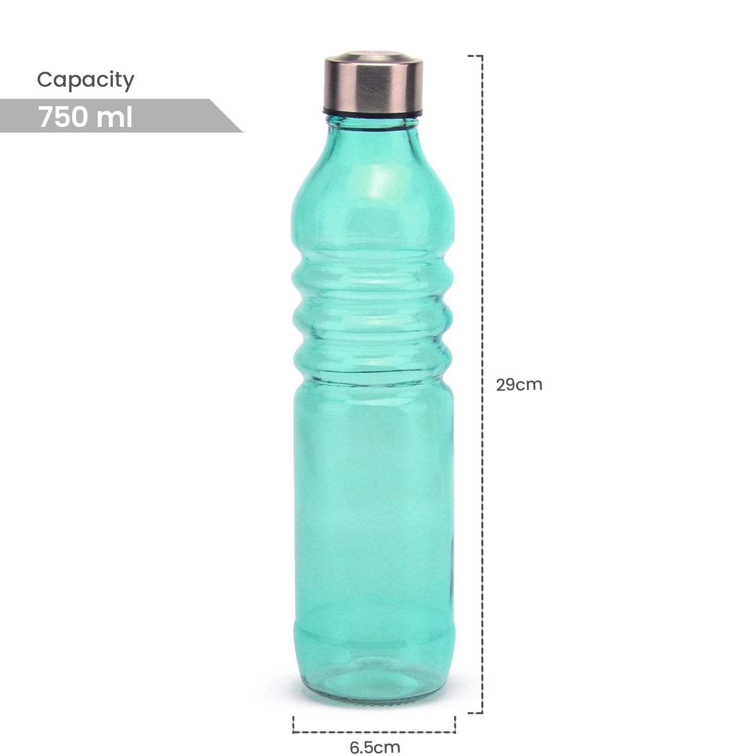 Red Butler Bottles Coloured Glass Bottle 750ml | 2pcs Set | Green DGBT75A1 Redbutler