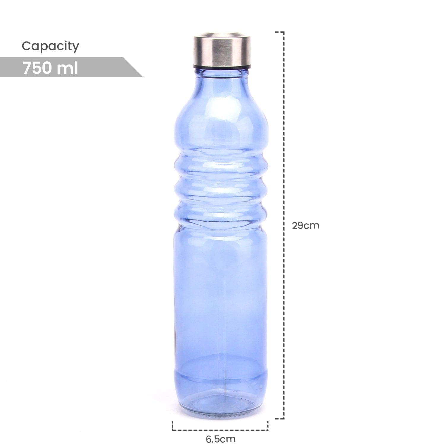 Red Butler Bottles Coloured Glass Bottle 750ml | 4pcs Set | Blue QGBT75A2 Redbutler