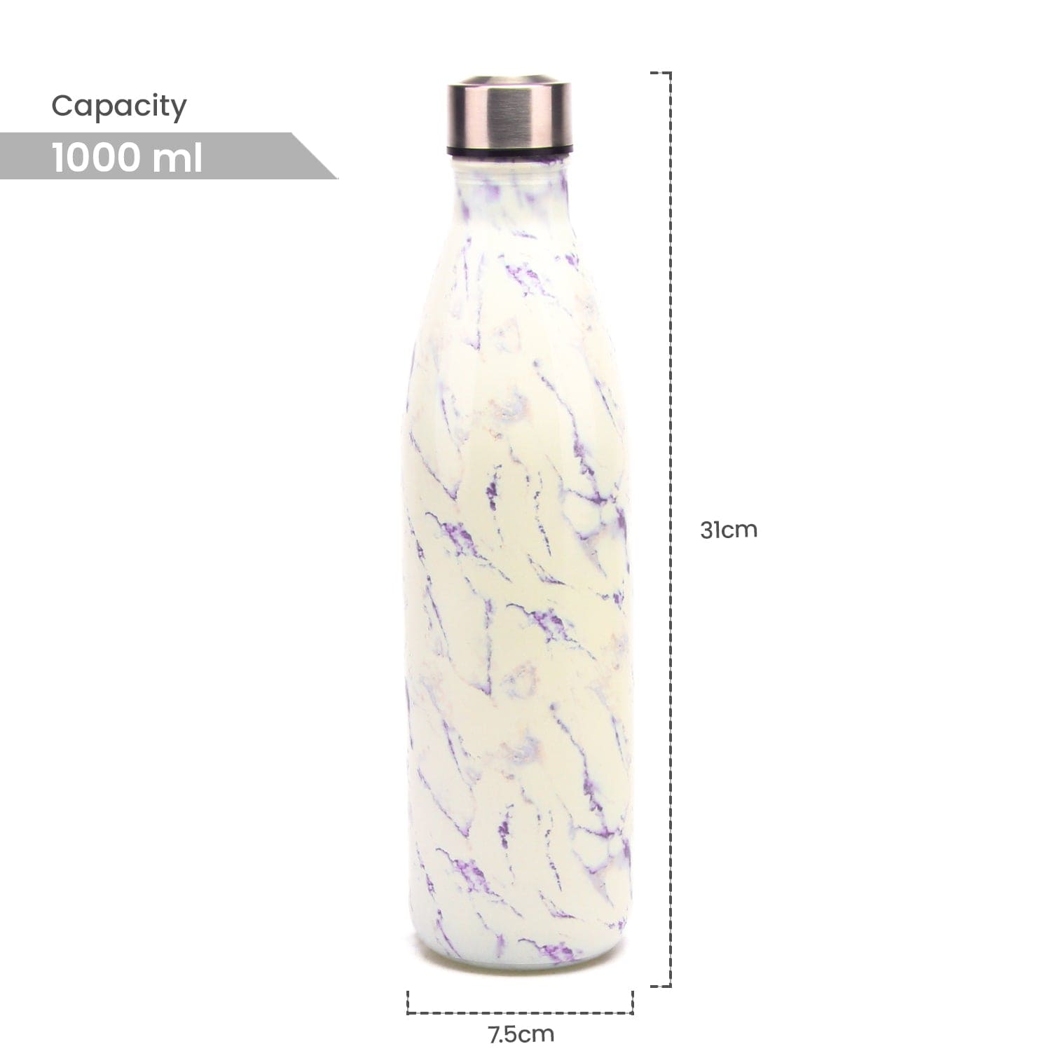 Red Butler Bottles Decorative Glass Bottle 1000ml | 2pcs Set | White & Blue DGBF10A1 Redbutler